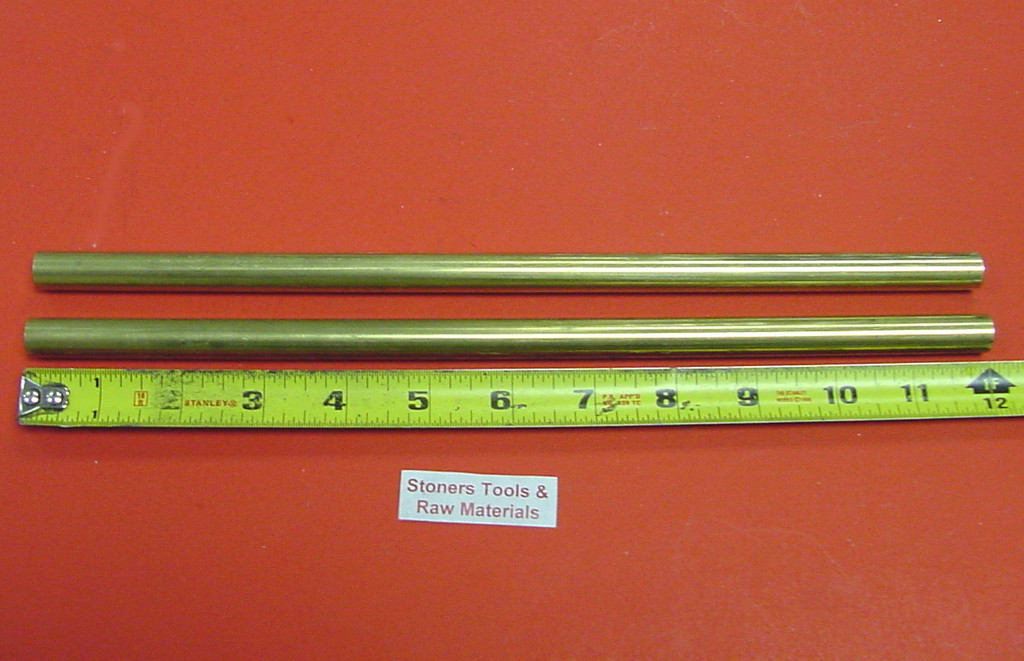 2 Pieces 9/16″ C360 BRASS SOLID ROUND ROD 12″ long Lathe Bar Stock 1/2 Hard .562