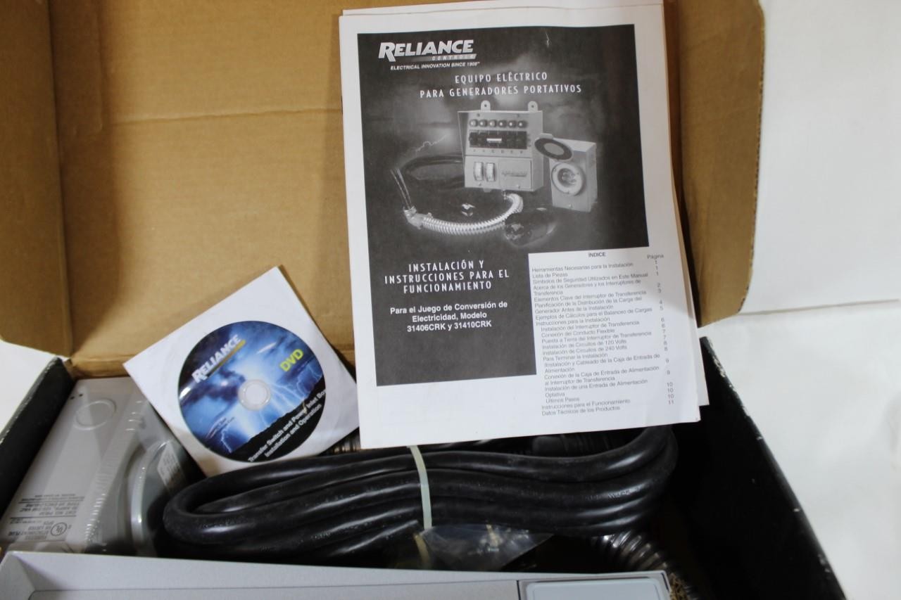 Reliance Controls 31410CRK 10-Circuit Portable Generator Transfer Switch Kit