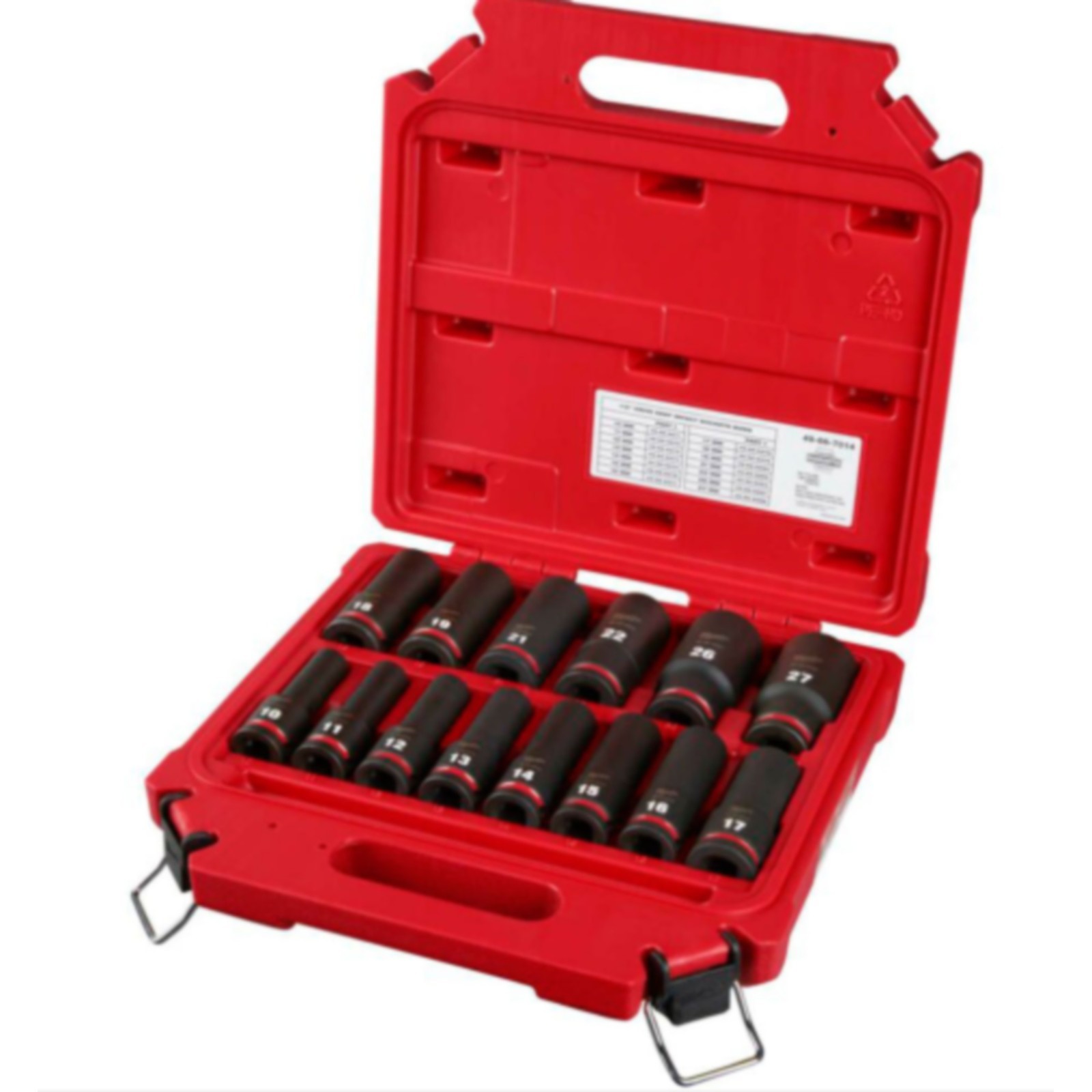 Milwaukee 49-66-7014 Impact Socket Set 14pc Metric 1/2″ Shockwave