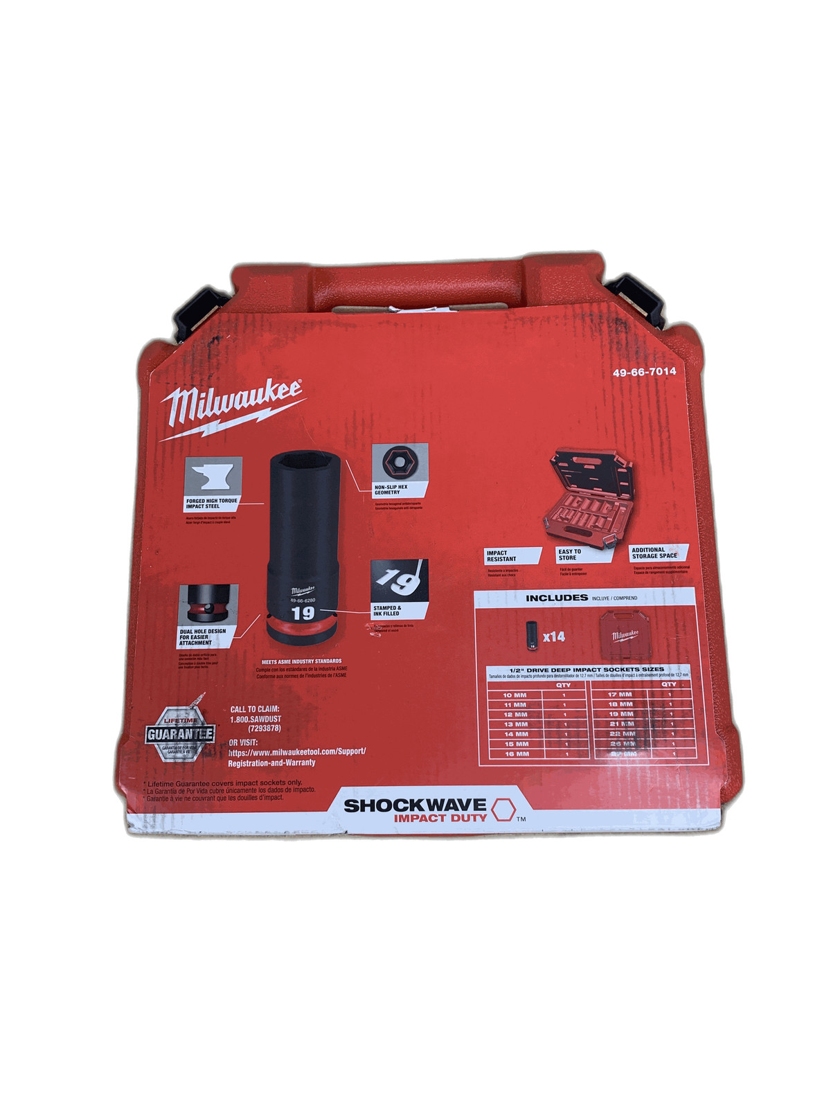 Milwaukee SHOCKWAVE 1/2 in. Drive Metric Deep Well Impact Socket Set (14-Piece)