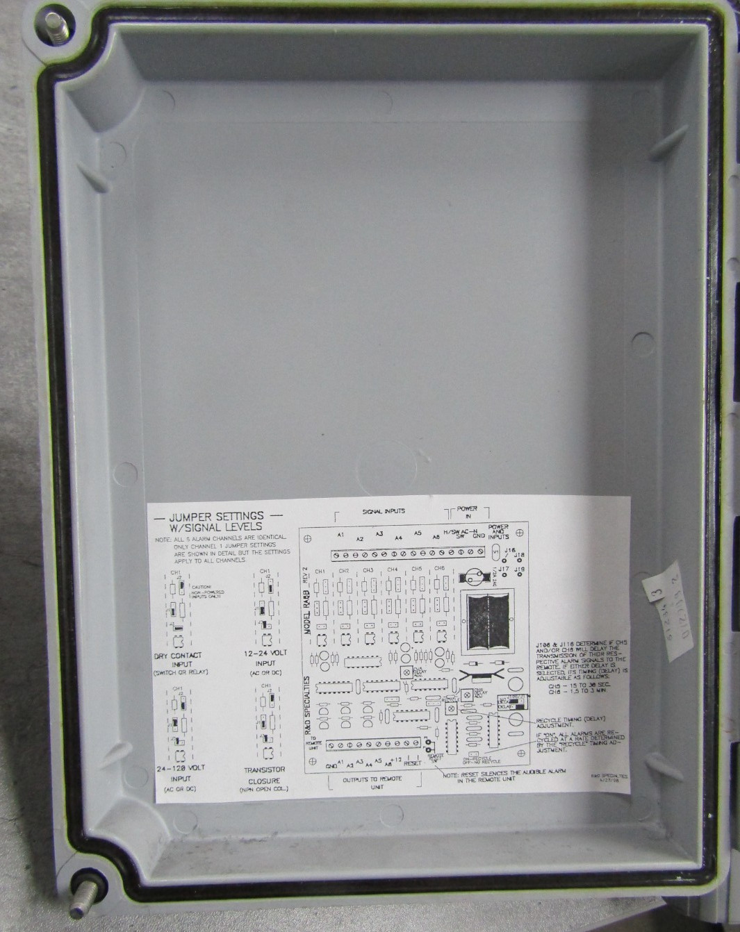 😏HOFFMAN INDUSTRIAL CONTROL PANEL ENCLOSURE NEMA TYPE 4/4X/2/13 A864CHSCFG