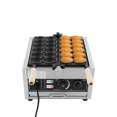 Egg-Shape Waffle Making Machine Mini Electric Waffle Making Baking Machine 1800W