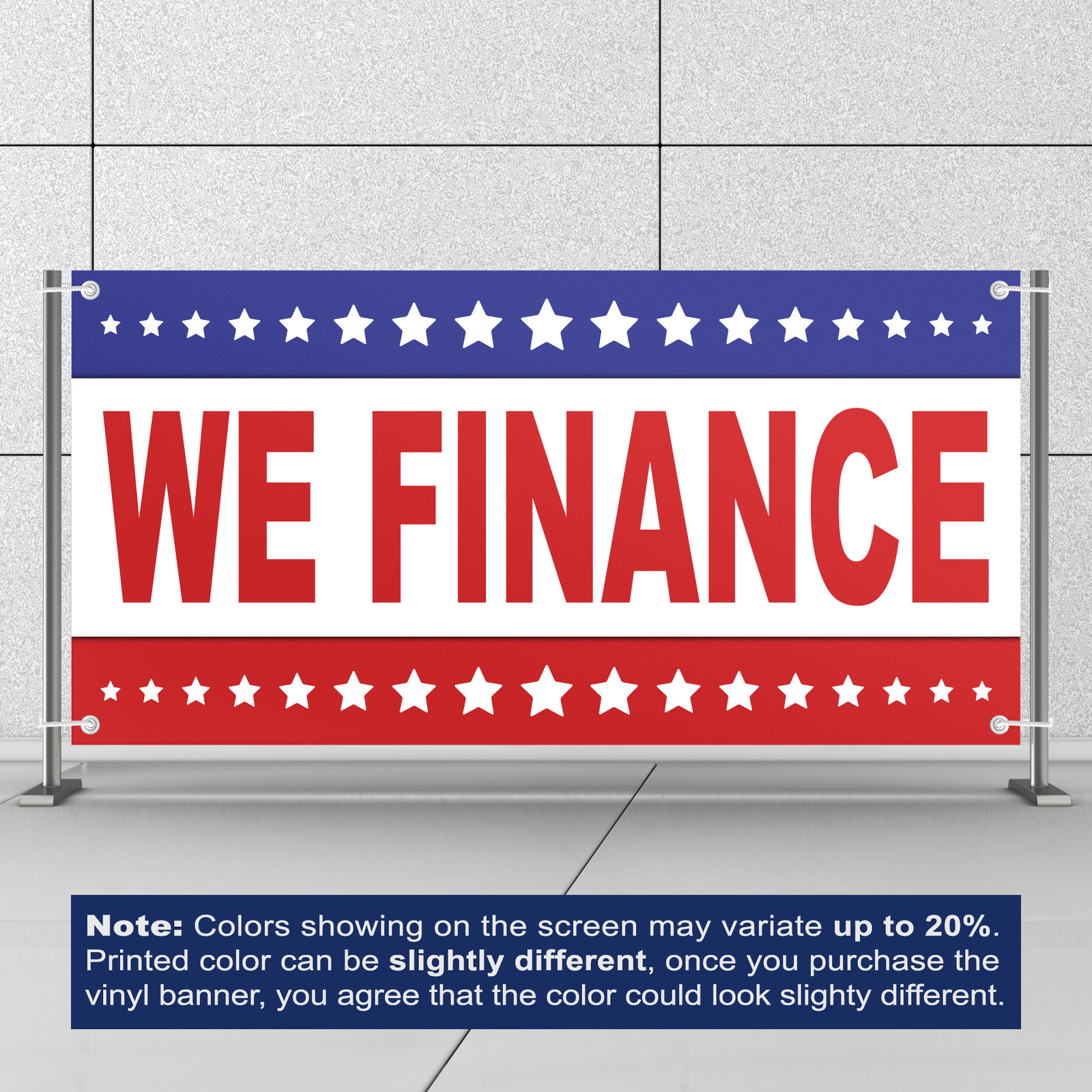 We Finance Banner 13 oz Heavy Duty Vinyl Easy Payments Sign No Credit Needed