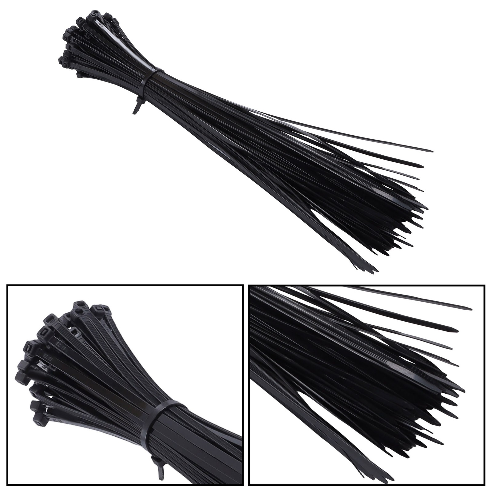 Zip Ties 1200pcs 14″ Heavy Duty 50lb Strength Self-Locking Nylon 0.18in Black