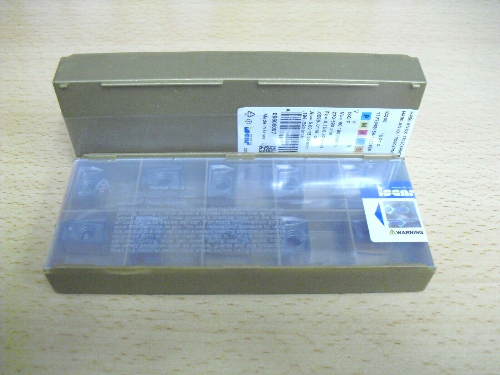 H490 ANKX 170608PNTR IC830 ISCAR INSERT **10PCS ** Authentic