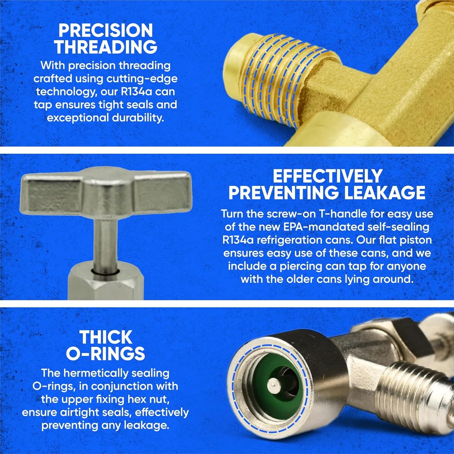 R134A Adapter Fitting Kit Self-Sealing Can Tap Valve Core Removal Tool
