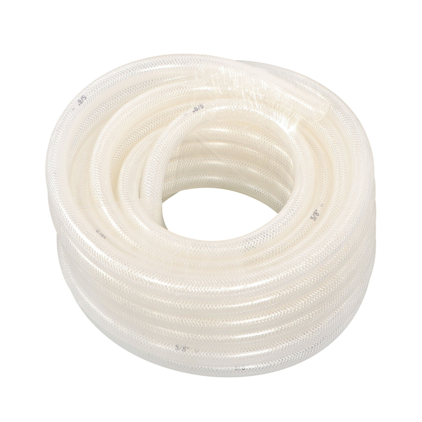 5/8″ ID x 7/8″ OD 50ft High Pressure Clear Braided PVC Hose, Heavy Duty Flexible