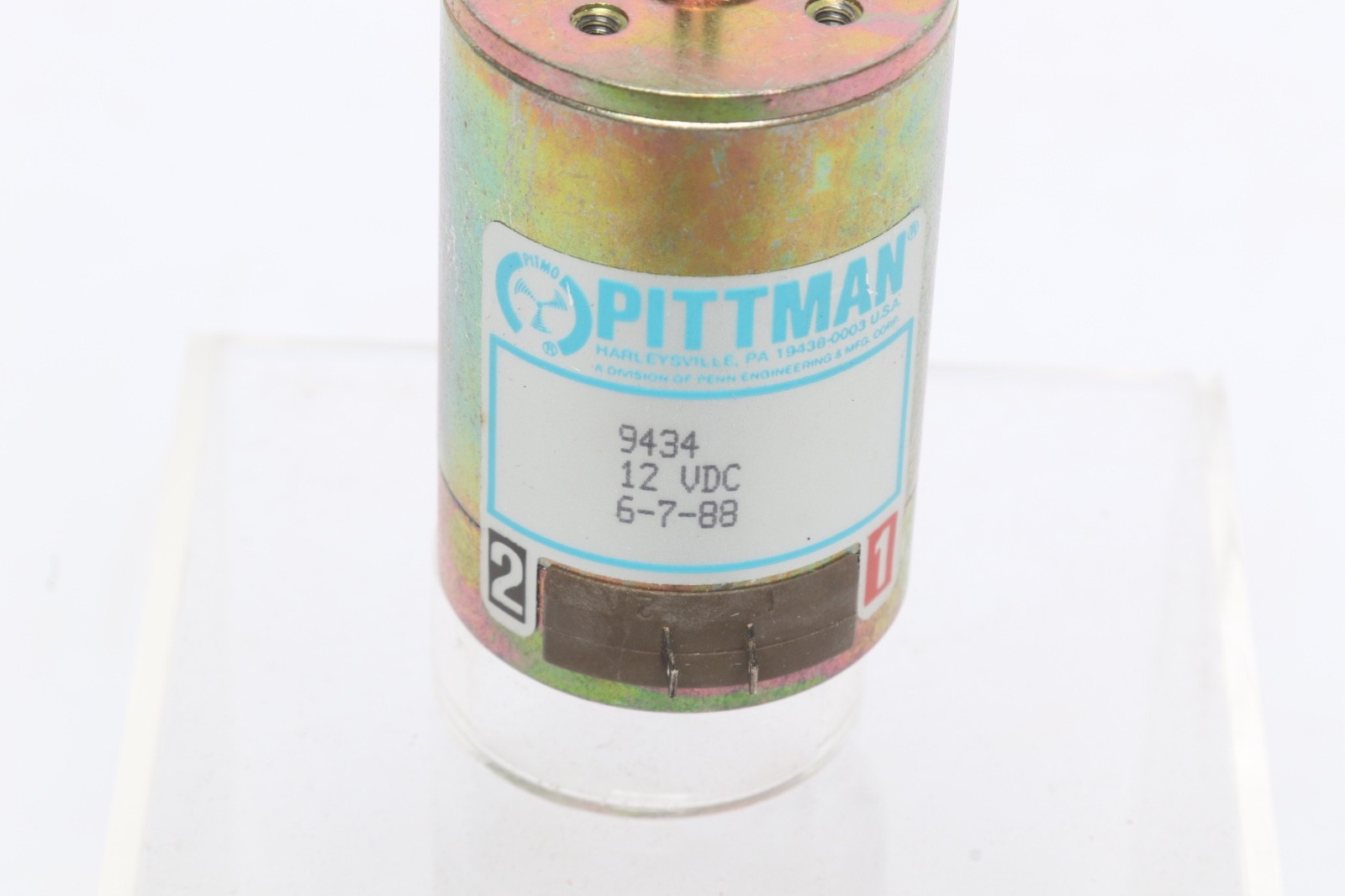 PITTMAN 9434 12 VOLT DC MOTOR, BALL BEARINGS, BRAND NEW, NOS, MADE IN USA