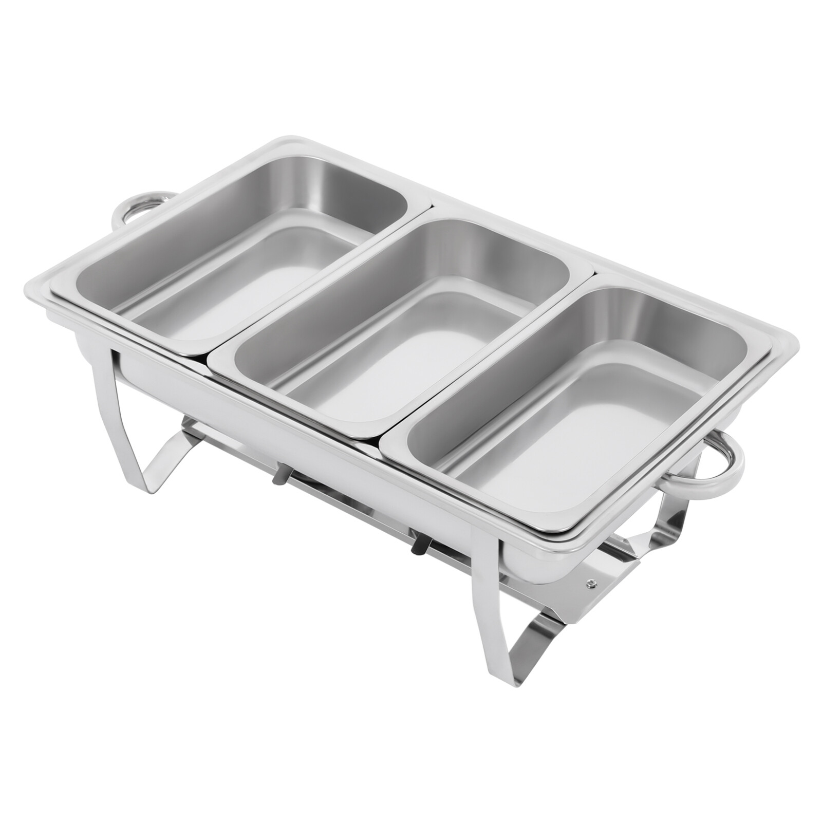 Catering Chafing Dish Food Warmer buffet set 316 Stainless Steel with 3 pan New