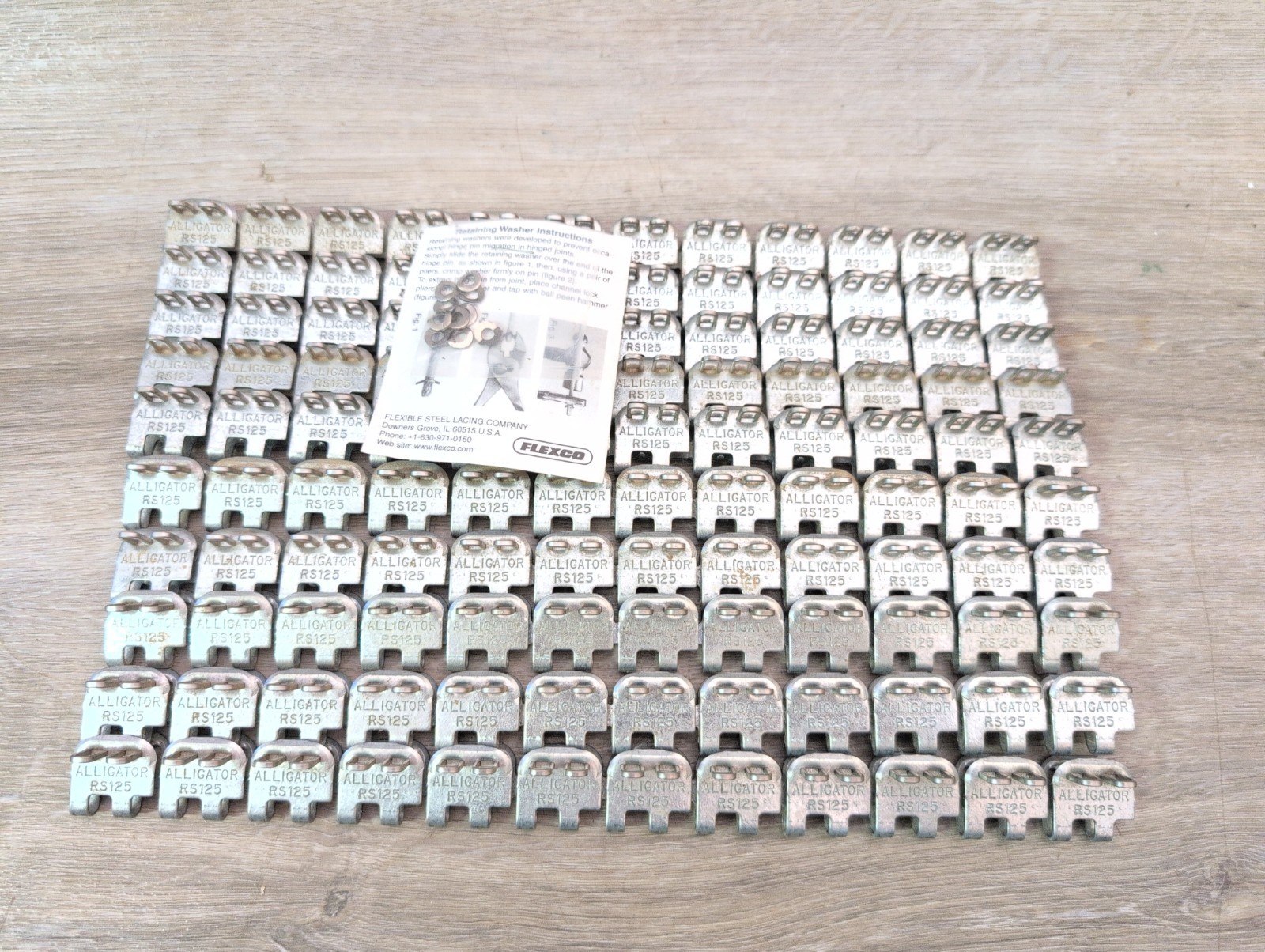 10x Lot of Flexco Alligator Ready Set Staples RS125 W/ Washers