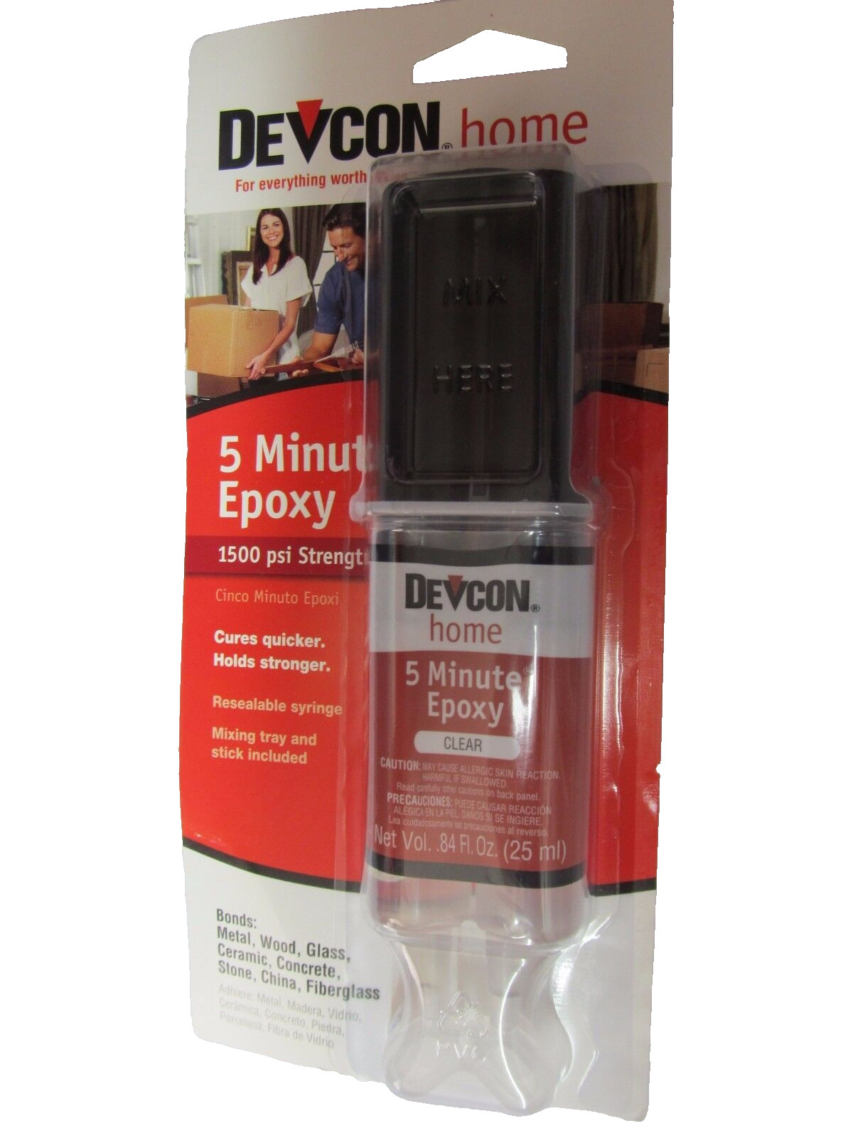 Devcon 5 minute Epoxy Quick Set #20845 .84 FL. OZ. NEW