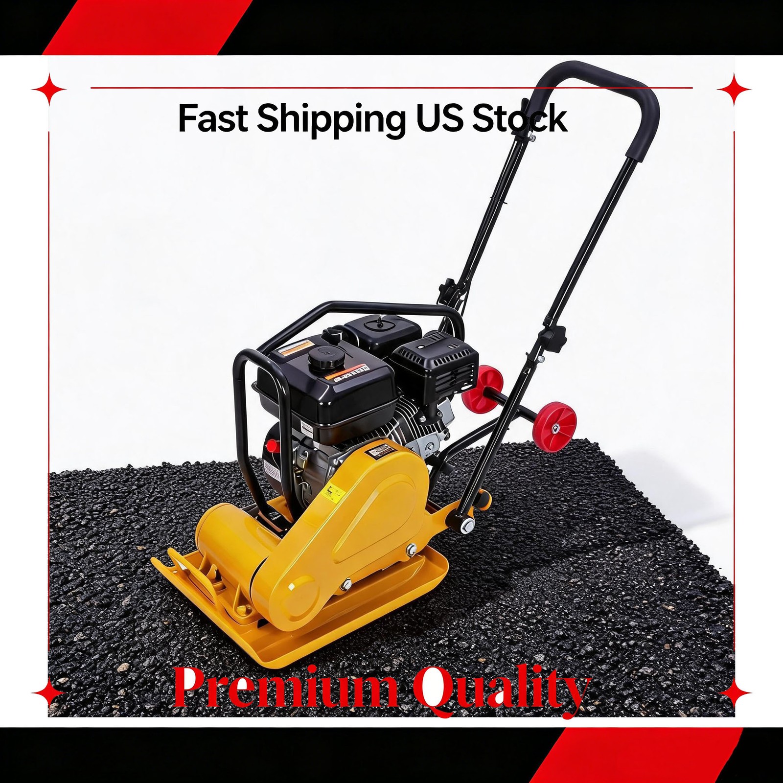 Plate Compactor Rammer 7HP 212CC Gas Engine 4200lbs Compaction Force Rammer NEW