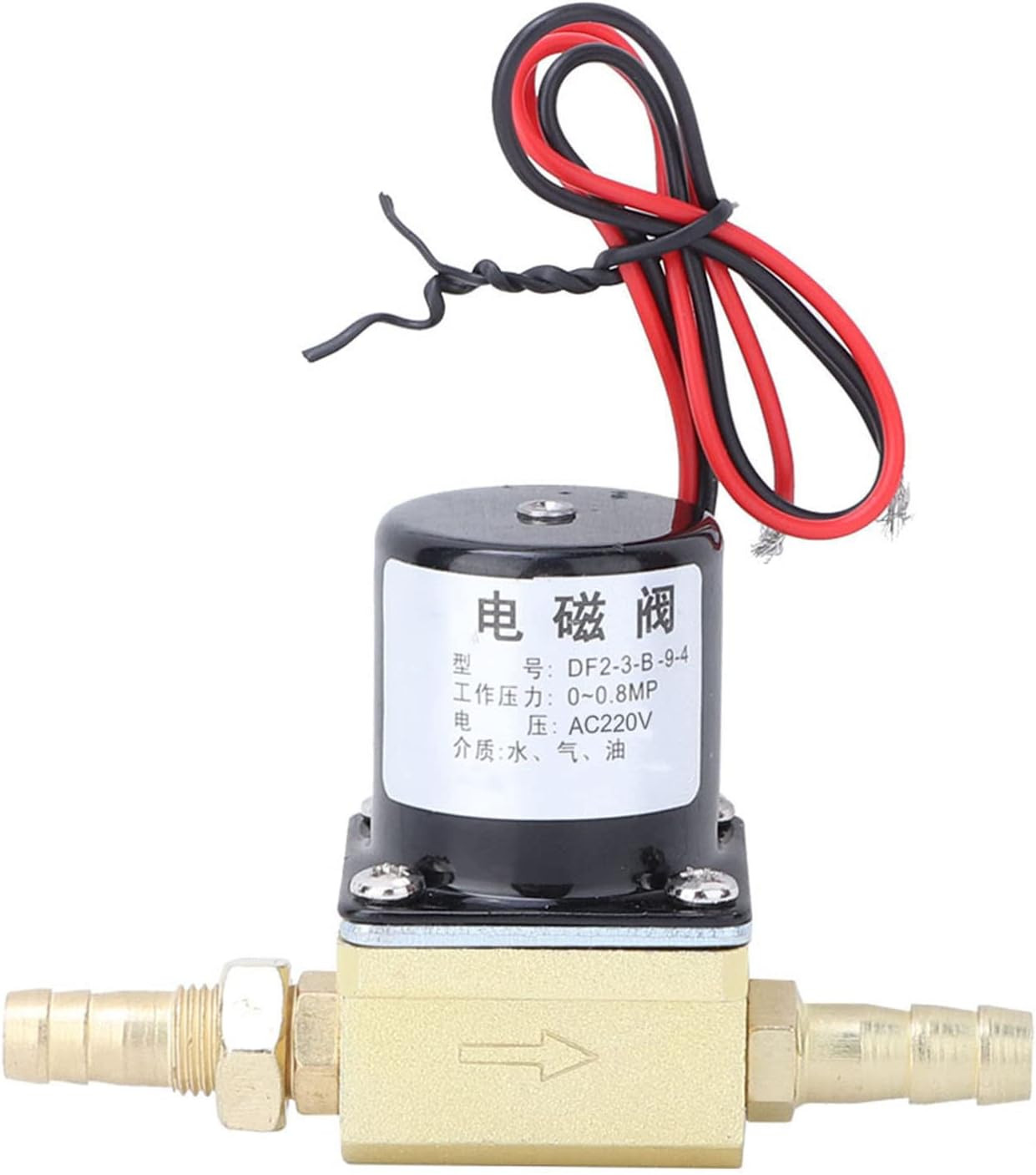 2 Way Brass Solenoid Valve G1/8″ AC220V 0-0.8MPa Electric Water Air Gas Oil Cont