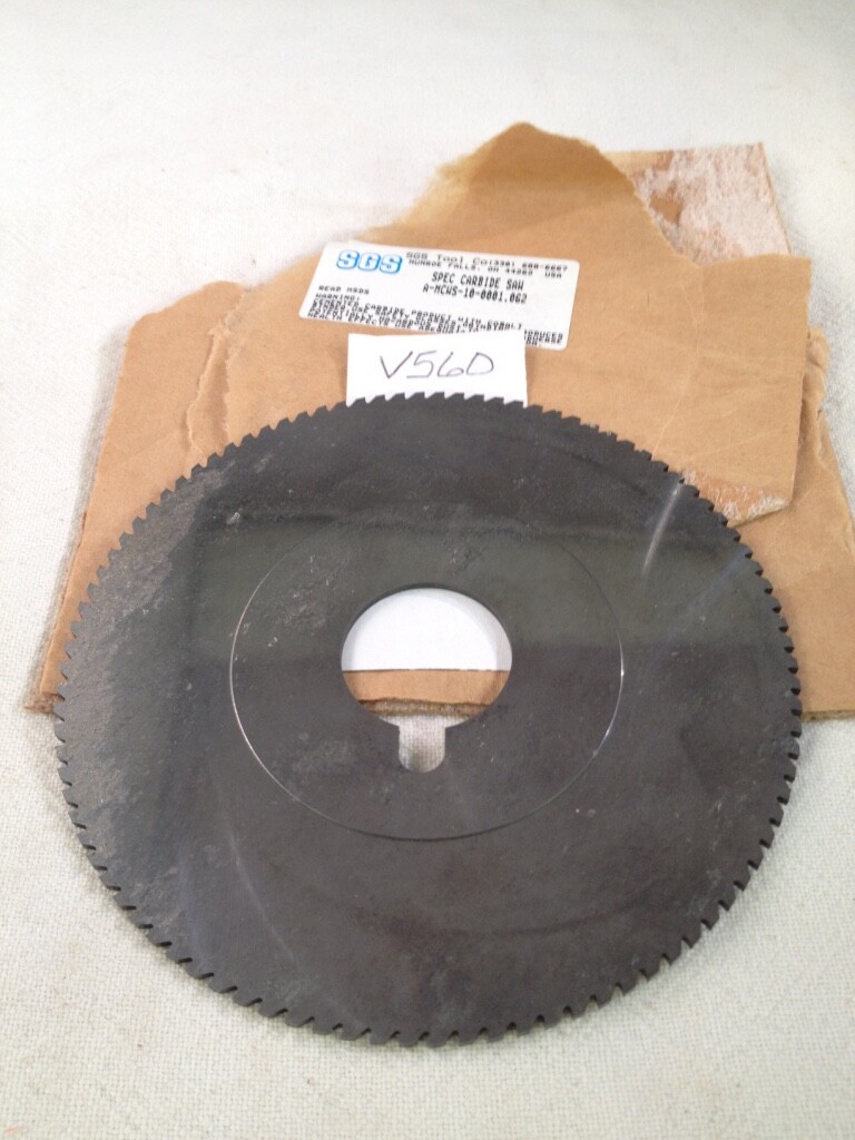 1 NEW SGS SOLID CARBIDE SLITTING SAW BLADE, 4-1/4″ X .062″ X 1″ USA MADE (V560)
