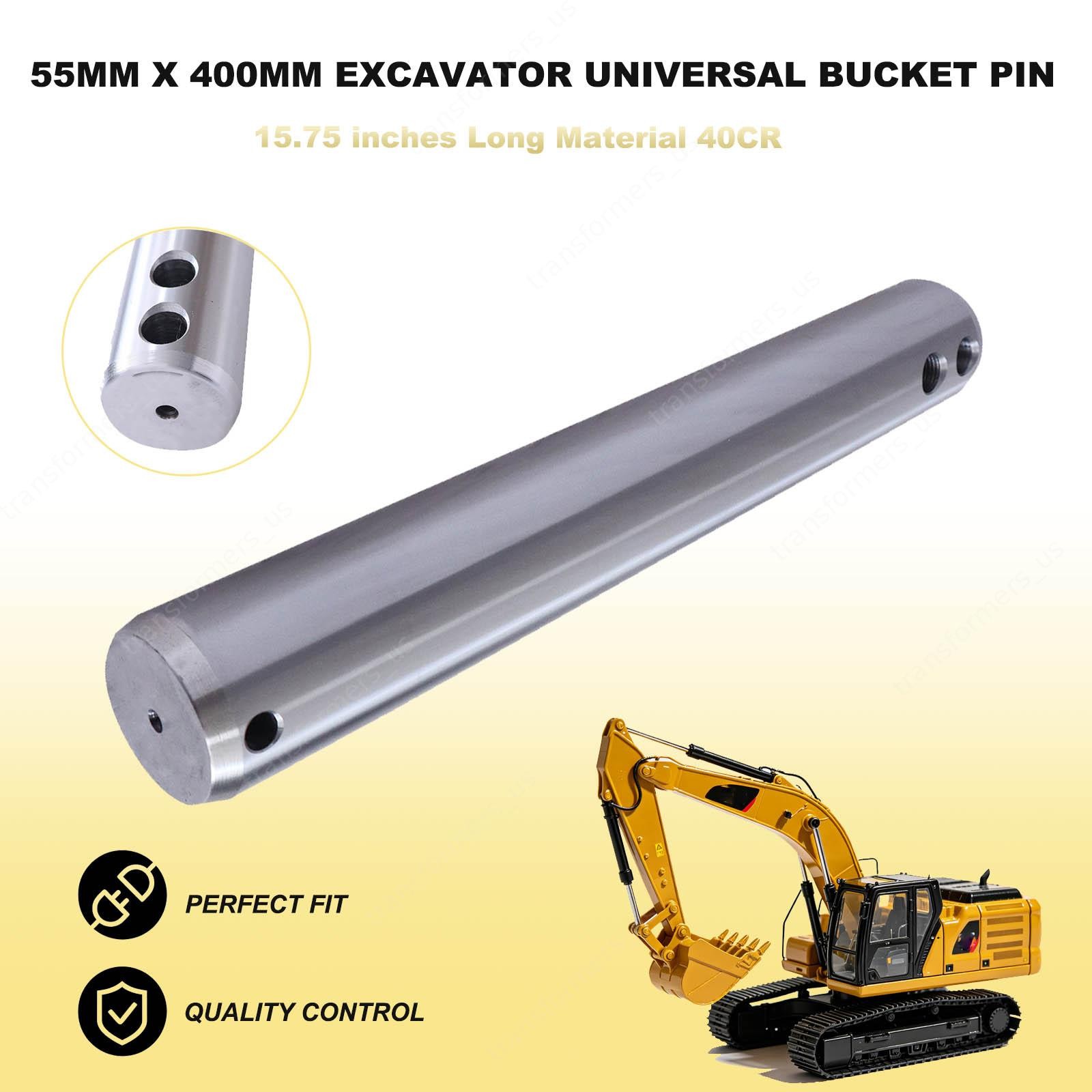 55mm x 400mm Excavator Universal Bucket Pin 15.75 inches Long Material 40CR