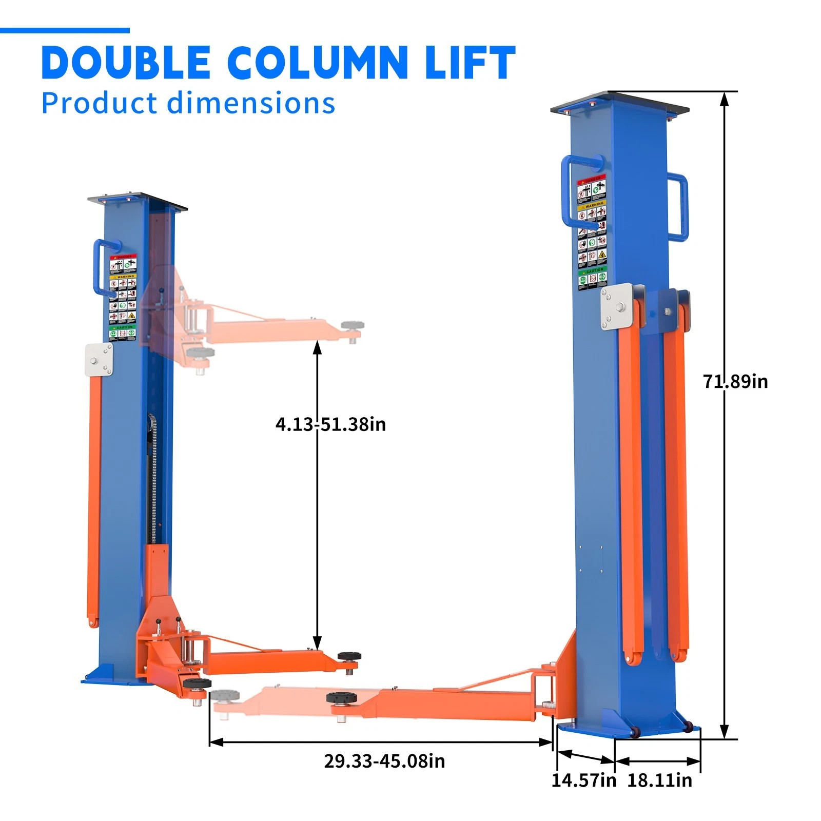 8000LBS 2 Post Car Lift Automotive Hoist Equipment CE Certified FREE SHIPPING