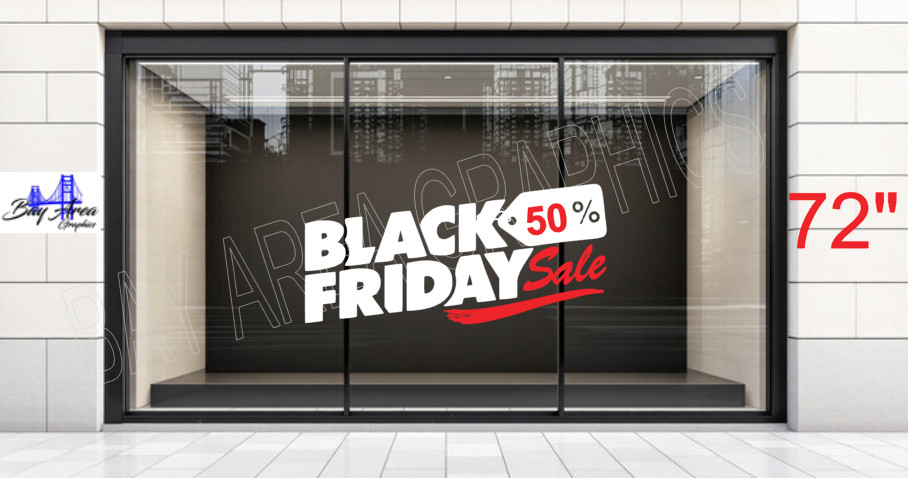 % OFF Black Friday Sale Sign Vinyl Decal – Storefront Window Graphic