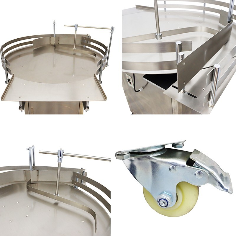 39.37″/100cm Bottle Accumulation Table Assembly Line Bottle Collecting Machine