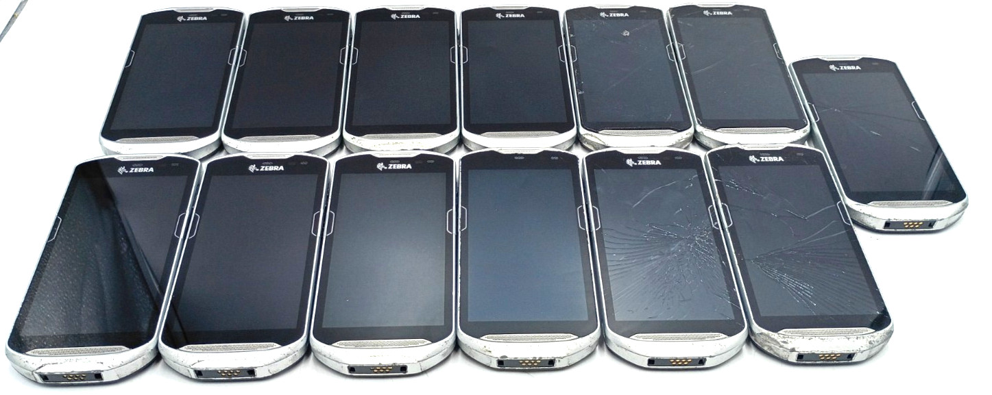 Lot of 13 Zebra TC56CJ-2PAZU2P-US Barcode Scanners 8 Batteries BT-000314