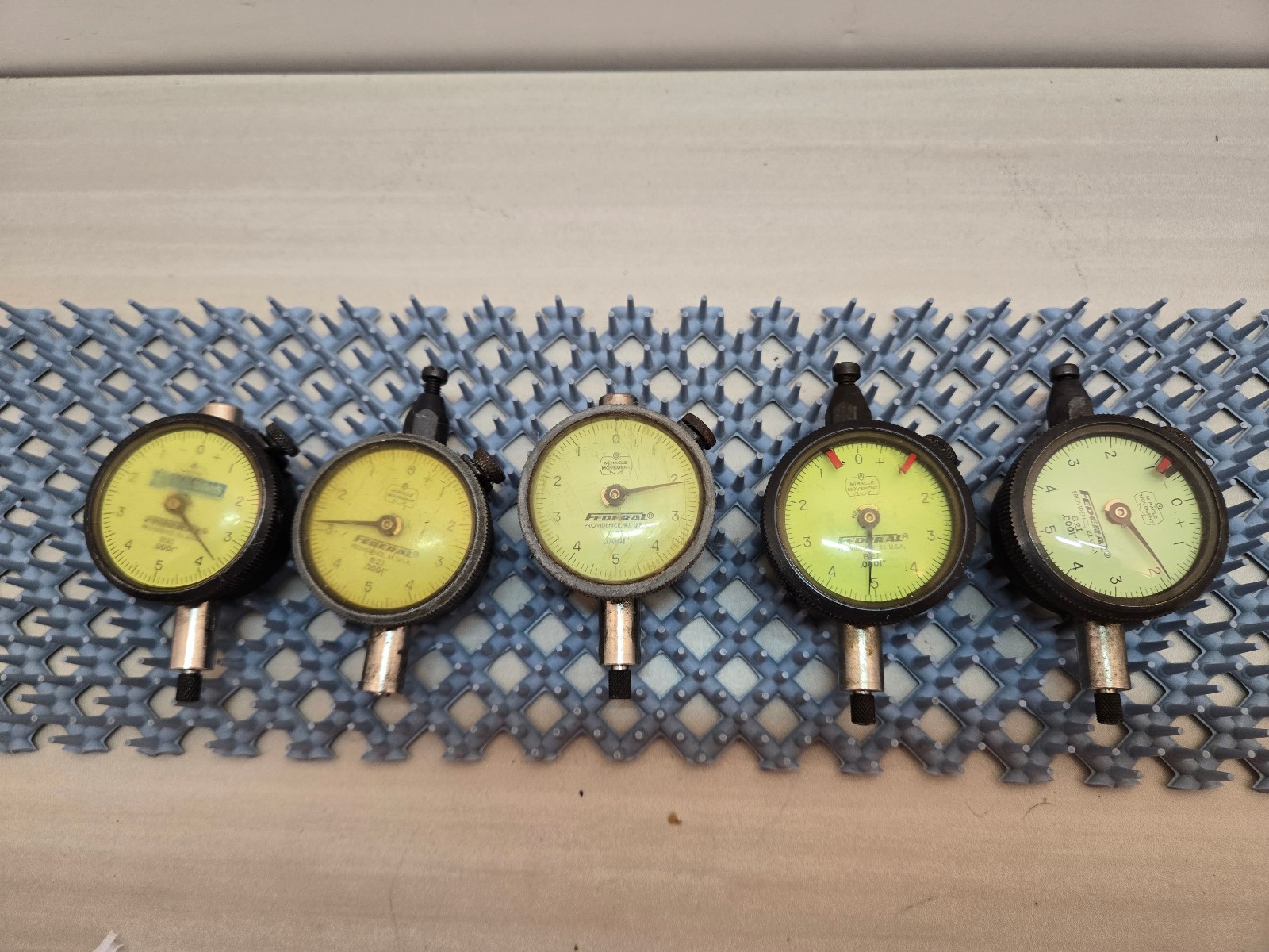 MAHR FEDERAL Dial Indicator Full Jeweled B2I .0001 Lot of (5)
