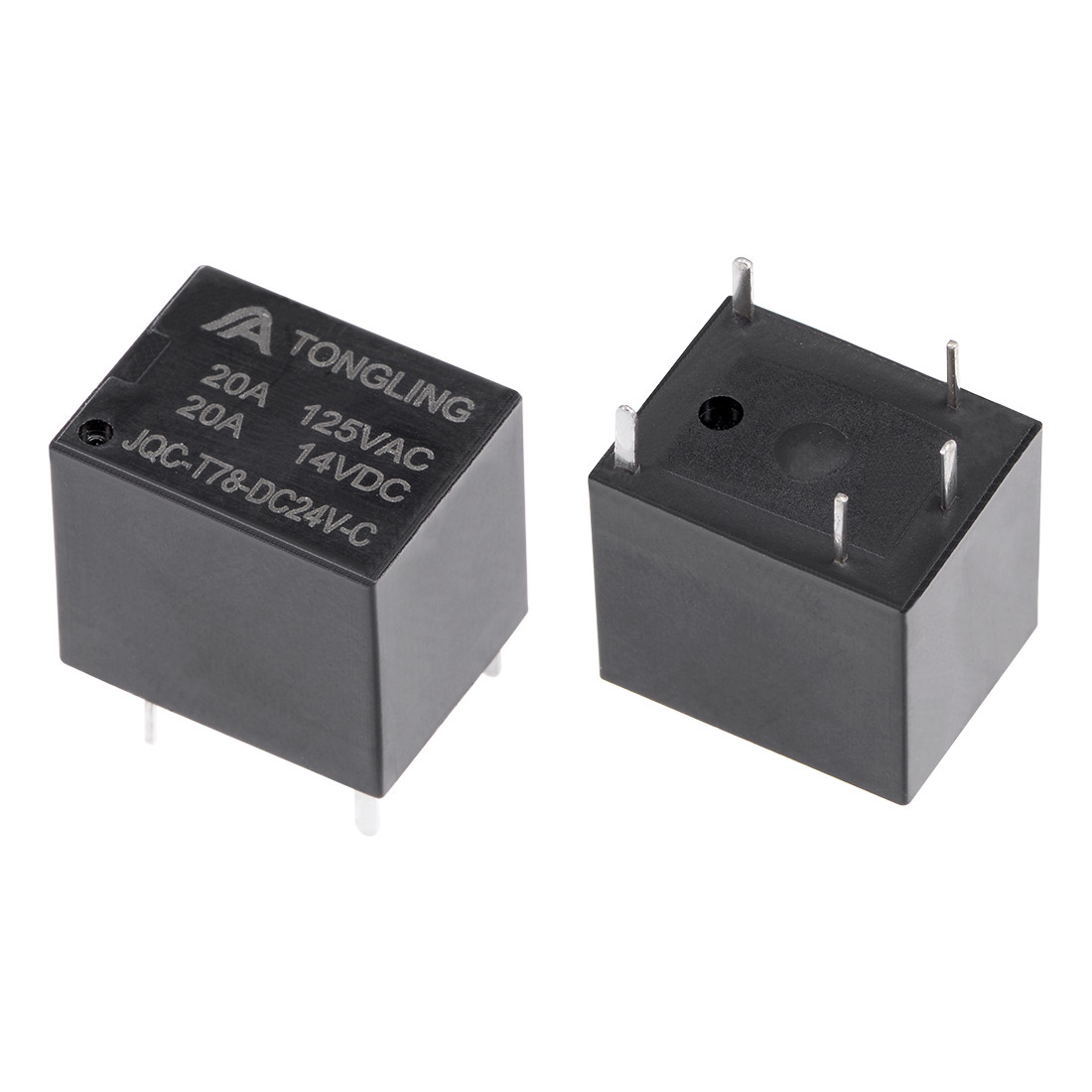 10pcs DC 24V Coil SPDT 5 Pin PCB Electromagnetic Power Relay NO+NC