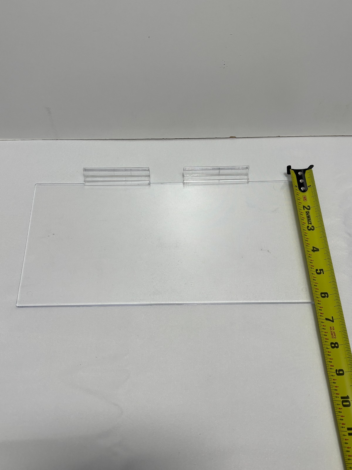 Lot of 45 Slatwall Shelves Shoe 12″ x 6″ Flat Styrene Clear Acrylic Slats
