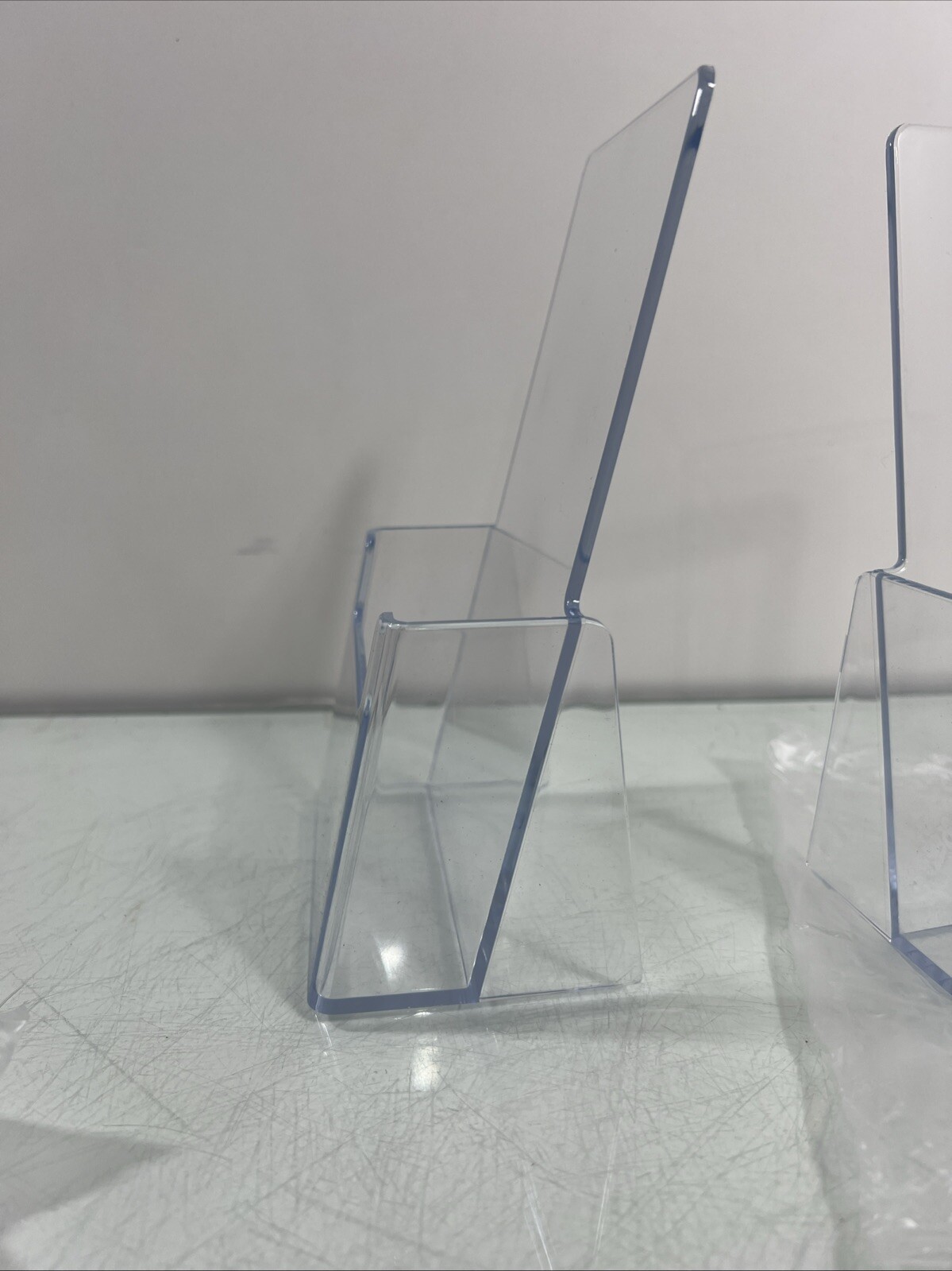 2 Pack Acrylic Brochure Holder 4×7 Inches Flyer Display Stand Card Holder