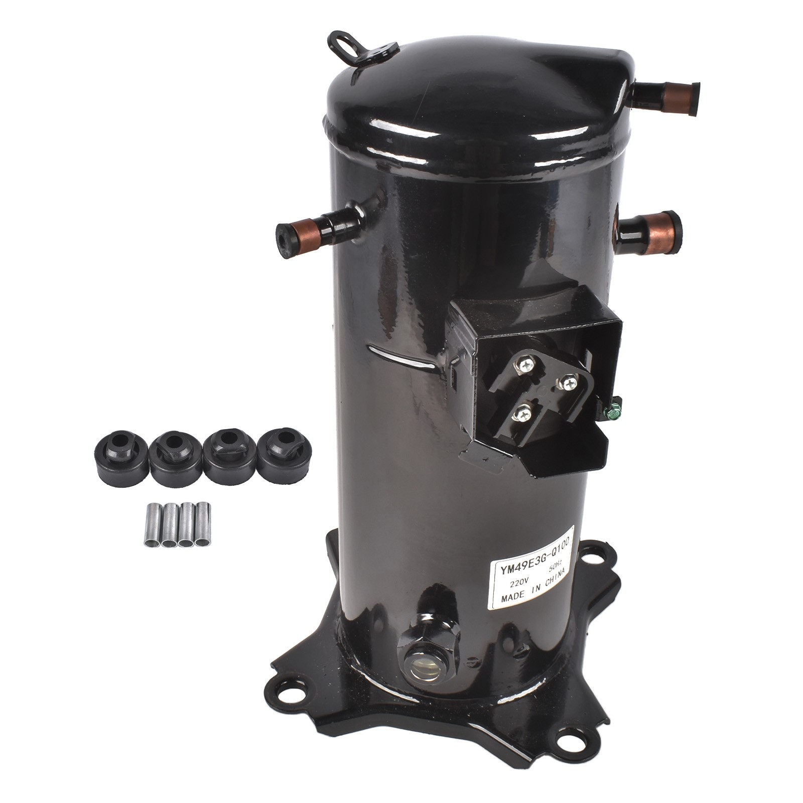 1 x Refrigeration Scroll Compressor 208/230 VAC R404a 20,600 BTU @ 20°F Black