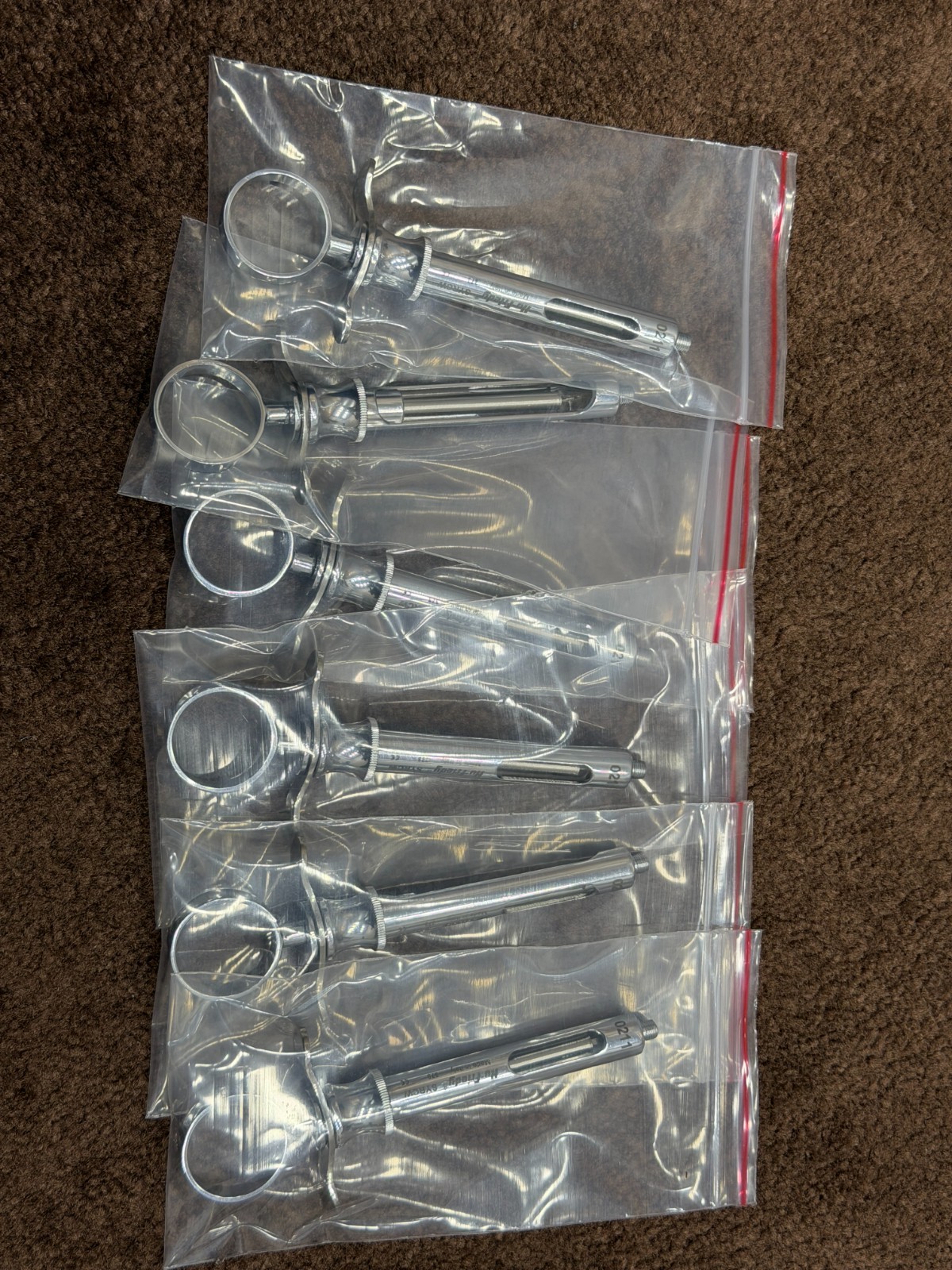Lot of 6x Hu-Friedy CW Type Dental Anesthetic Aspirating Syringe 1.8ml SYRCW