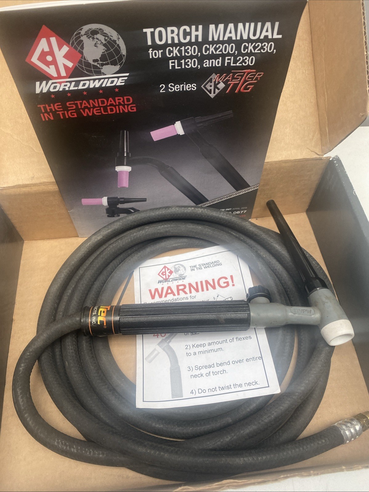 Master CK2325V FX TIG Welding Series CK Worldwide Torch with Cable 25′
