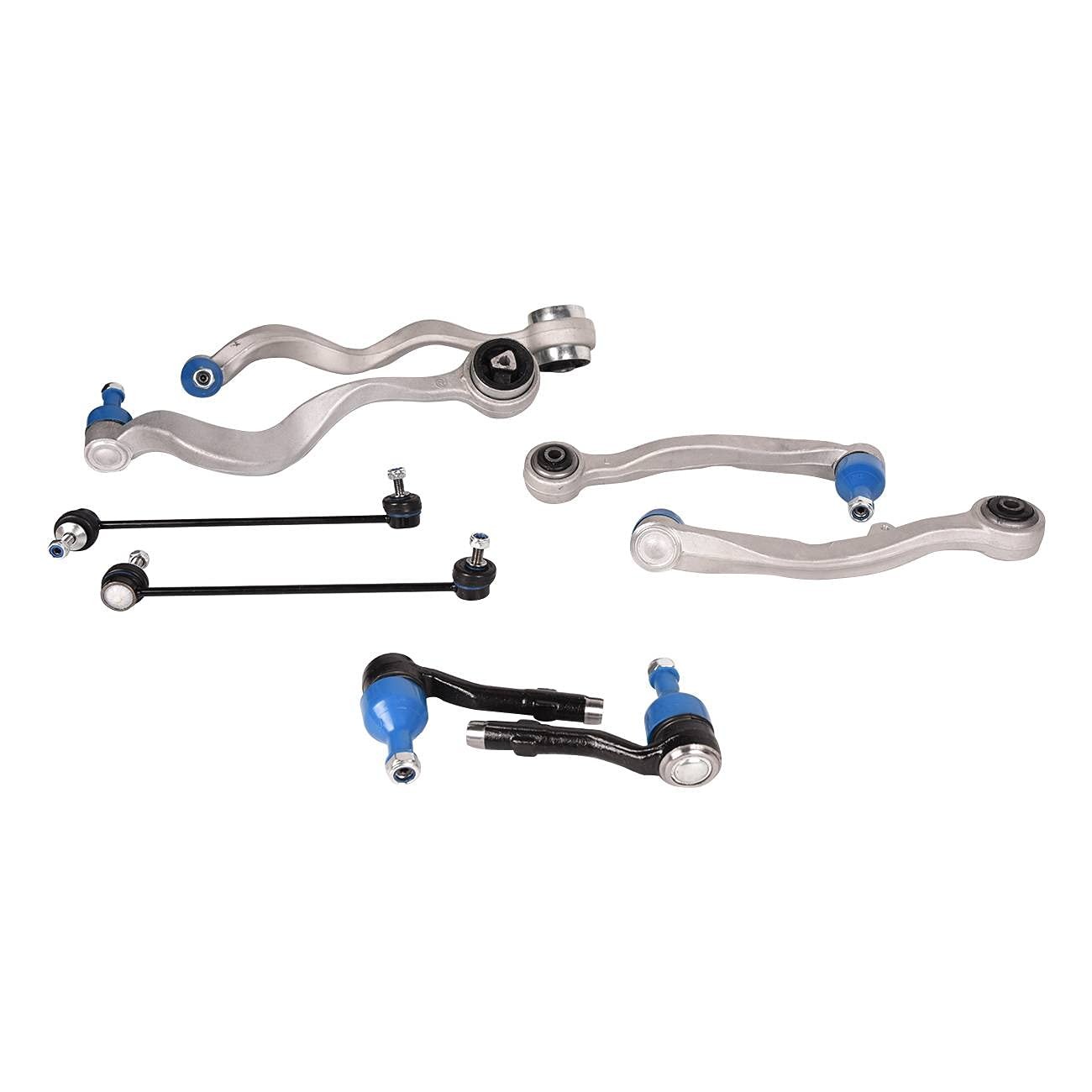 8PCS Front Lower Control Arms Tie Rods Sway Bar Links 31126760181 31126760182