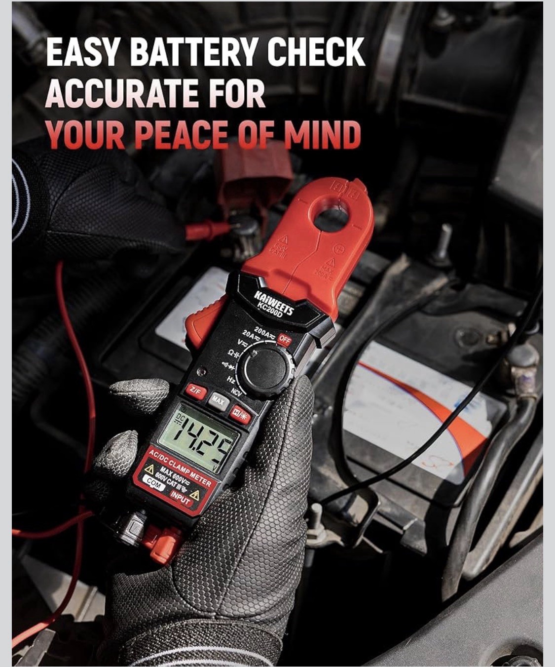 KAIWEETS KC200D 1000A True RMS AC/DC Clamp Meter Multimeter VFD LoZ Inrush NCV