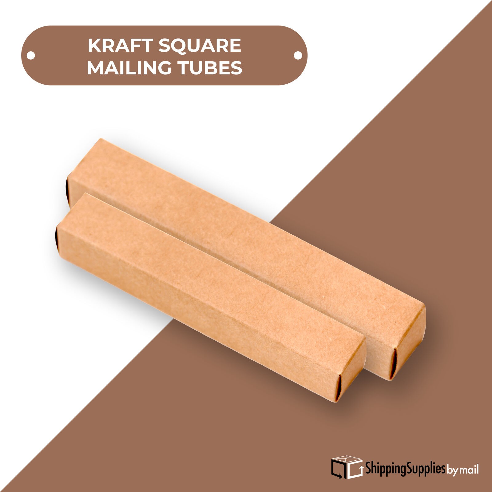 Kraft Square Mailing/Shipping Tubes 3 x 3 x 48″ ECT-32B 25/Case