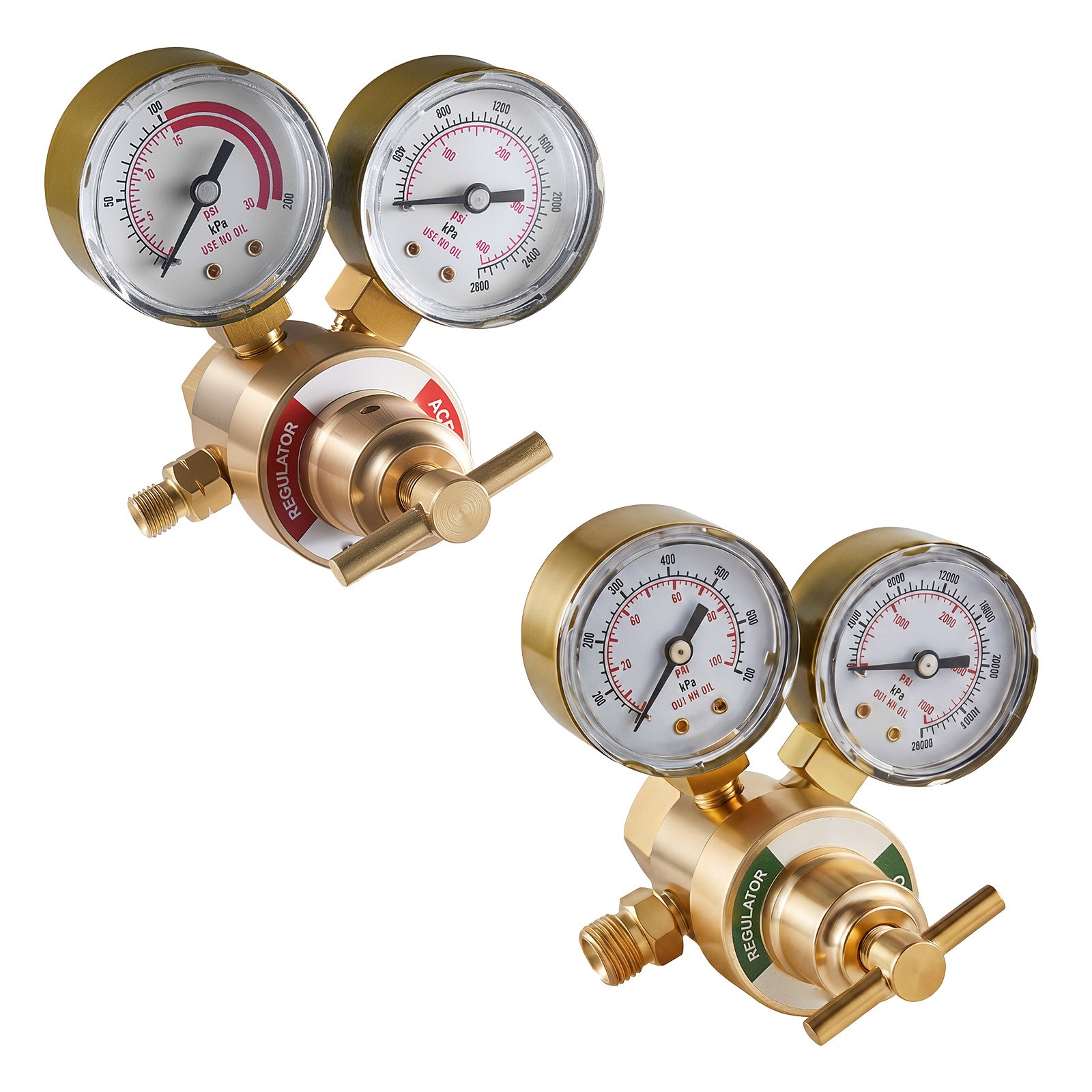 Uimoso Oxygen Acetylene Regulator Set with 0-4000PSI and 0-400PSI Gas Gauges