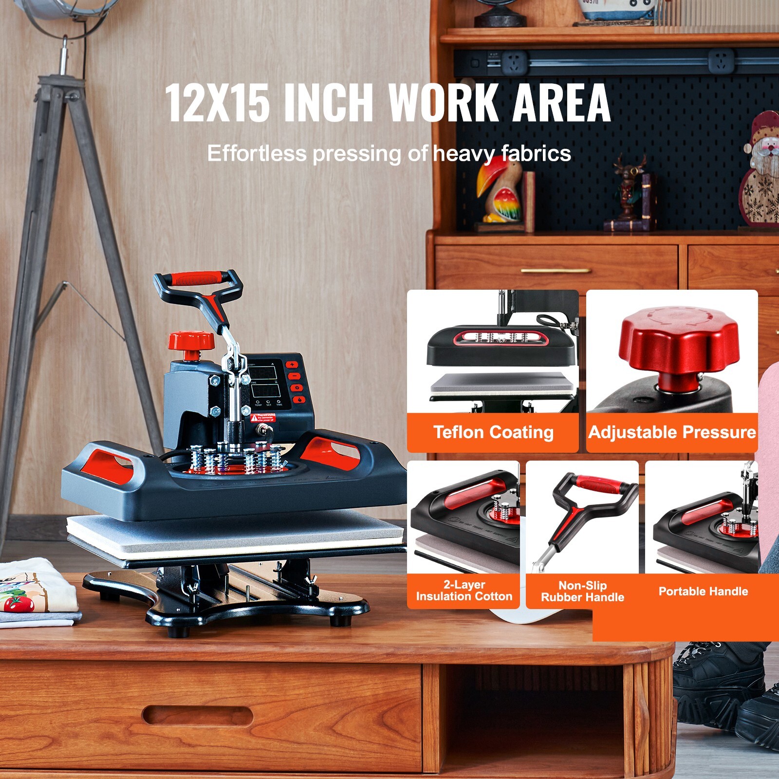 Heat Press Machine Sublimation Machine 15 x 12 Inch 11 In 1 Kit Heat Press