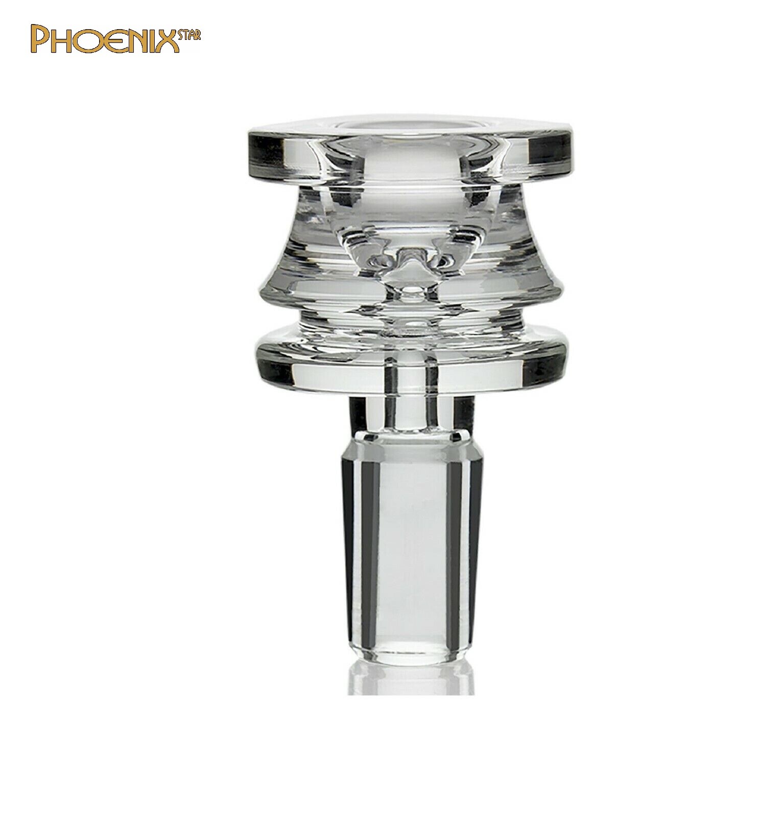 14mm Glass Bowl Thick Grav Style Male slide One Hole Push Bowl downstem
