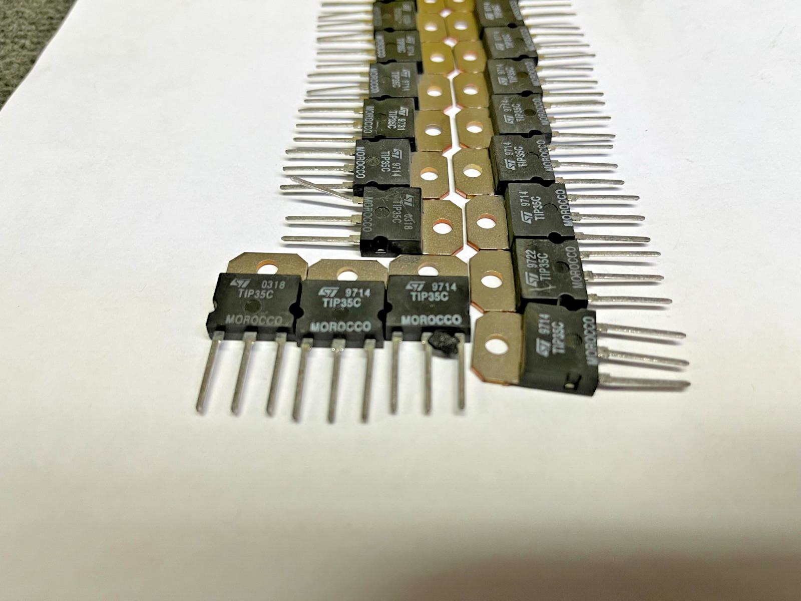25 pcs Genuine ST TIP35C TO-218 NPN 25A 100V Power Transistor