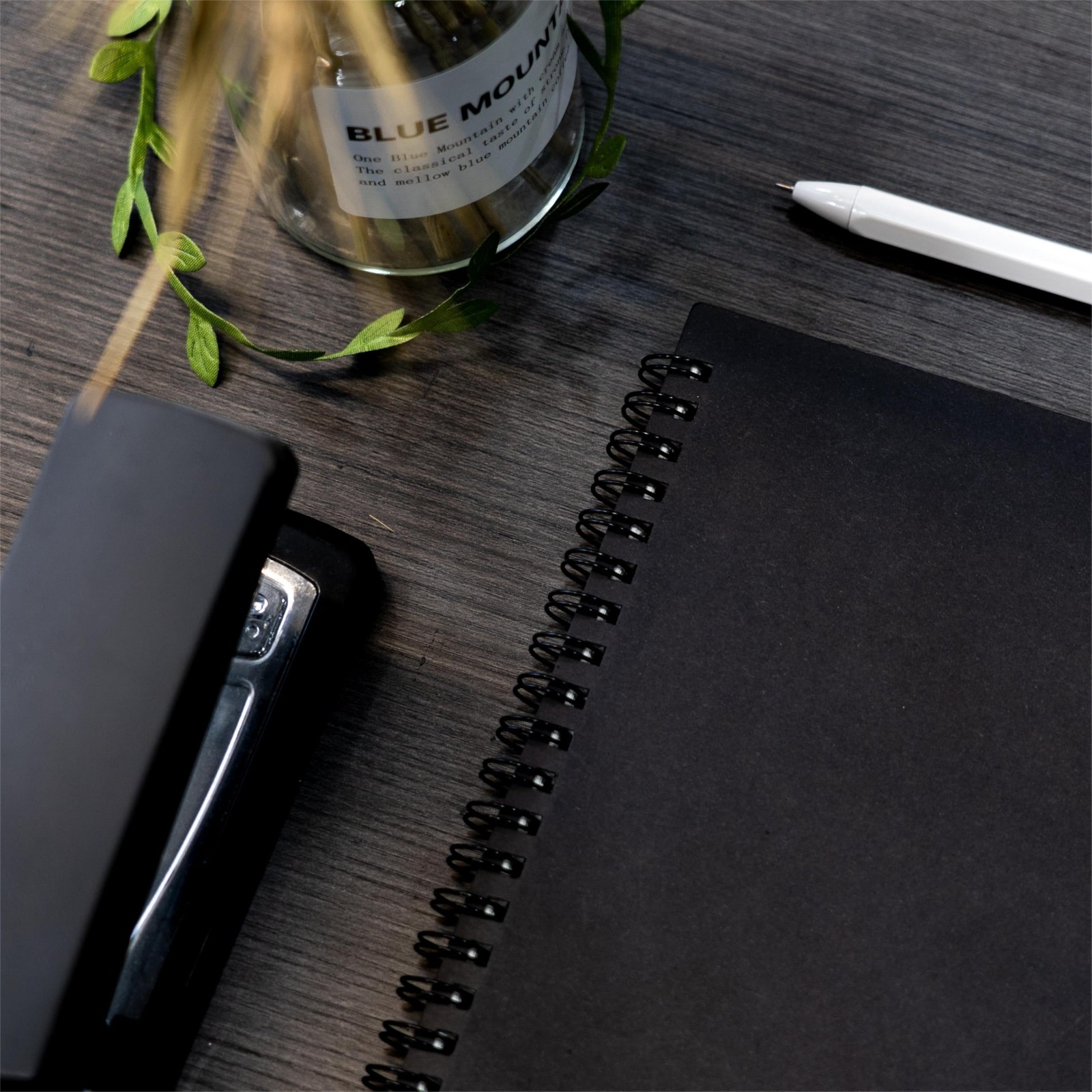 DSTELIN Blank Spiral Notebook, 3-Pack, Soft Cover, Sketch book, 100 black