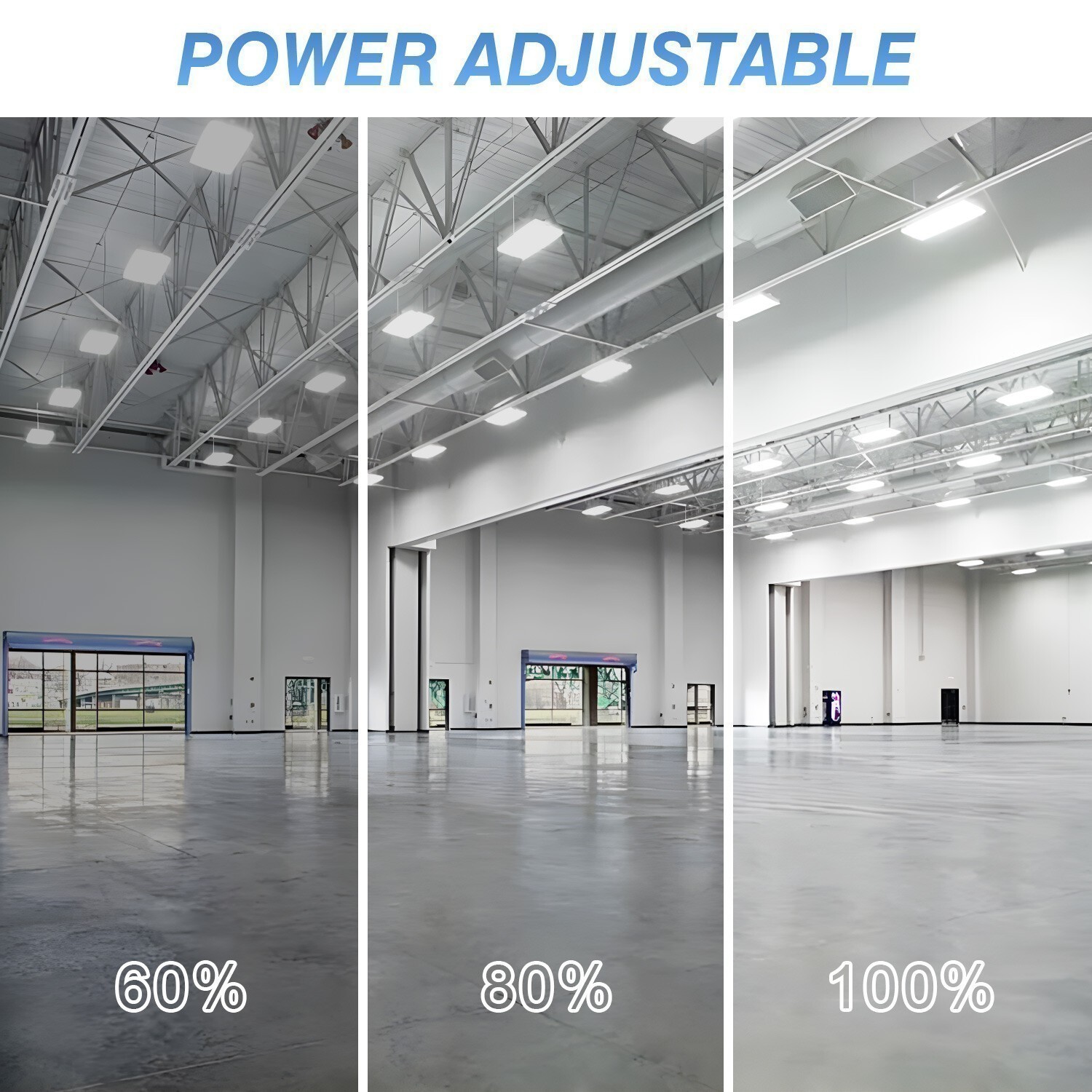 4500K~5700K Adjustable 150W LED Linear High Bay Shop Light With Microwave Sensor