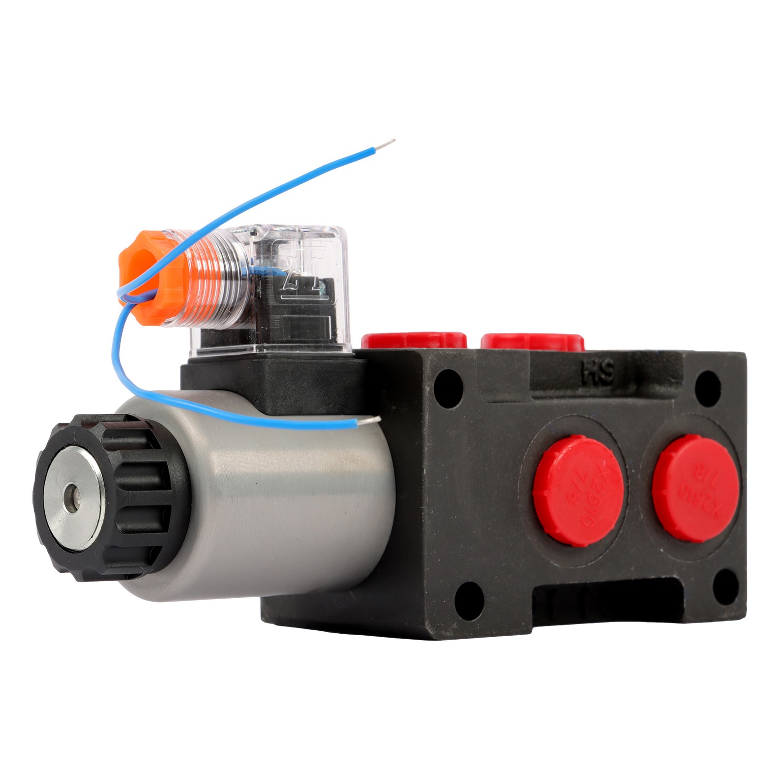 6 Port 12V DC Hydraulic Diverter Valve 13 GPM 25MPa 3 Connectors