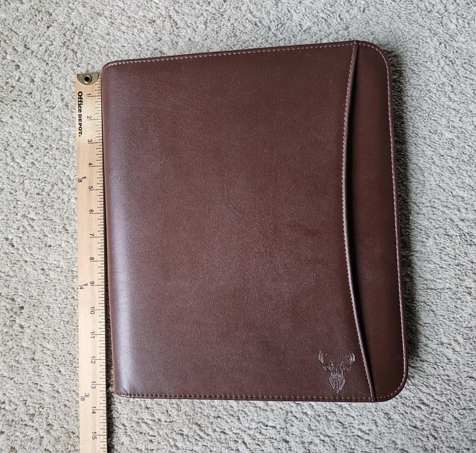 Wundermax Portfolio Binder Zipper Padfolio Vegan Leather Business Organizer
