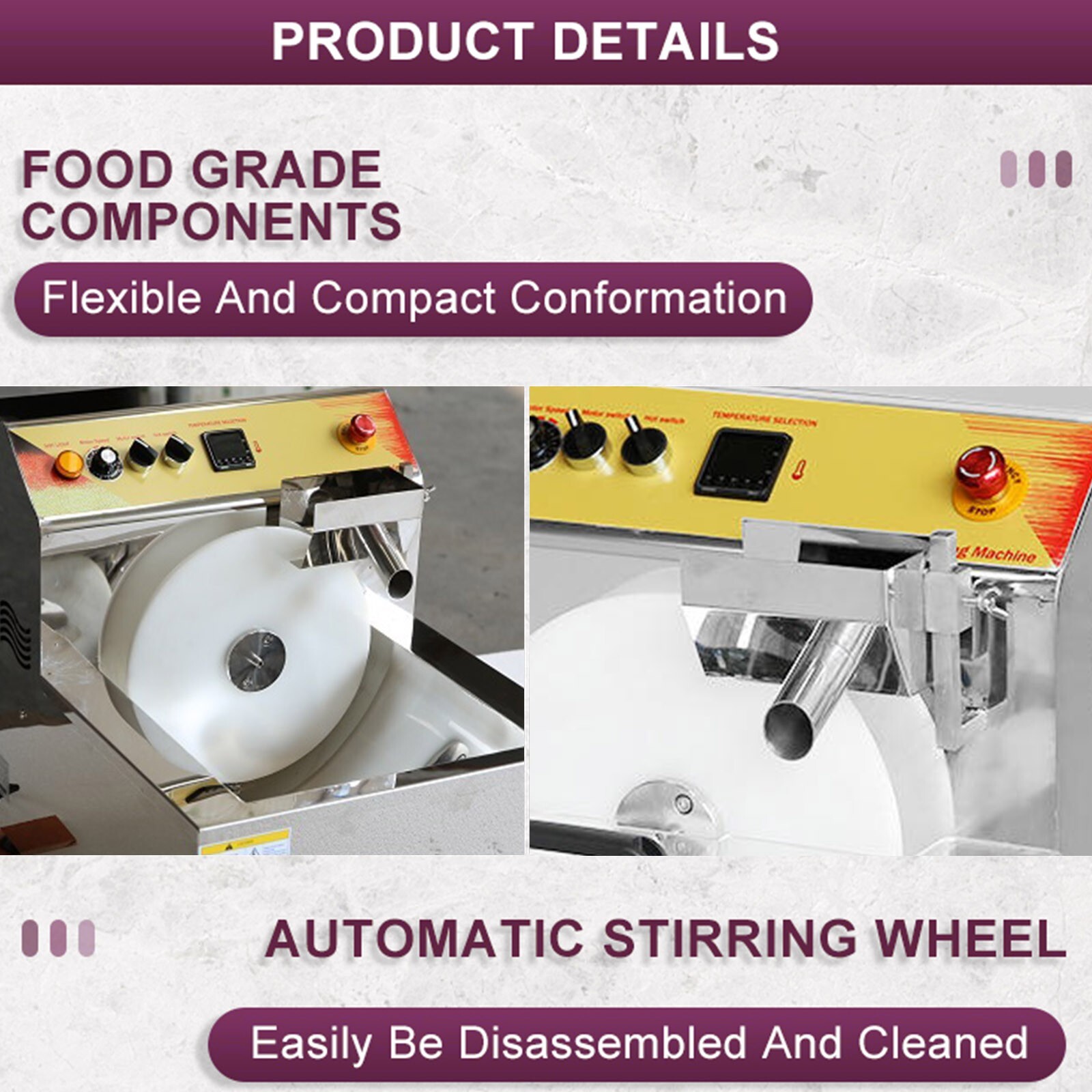 Commercial Tabletop Vibration 8kg/batch Chocolate Melting Tempering Machine 110V