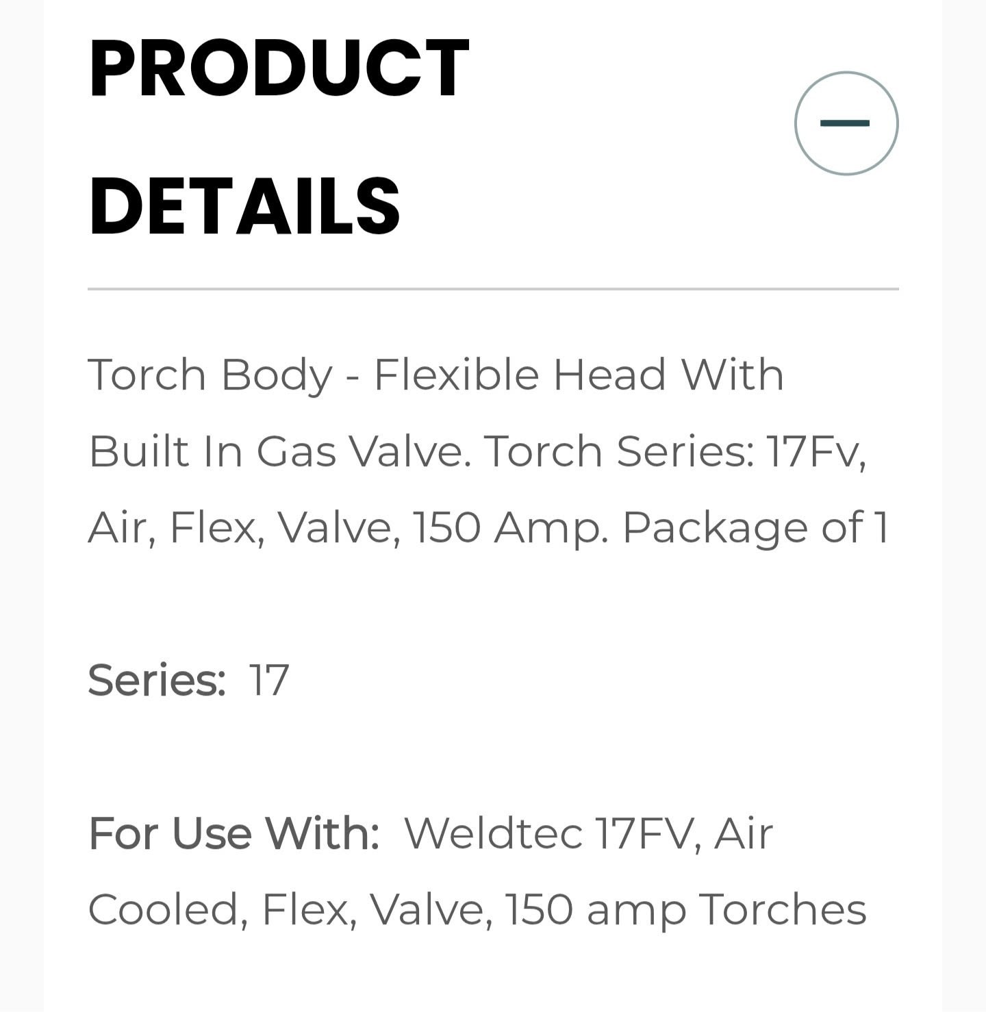 NEW WITHOUT BOX Weldtec tig torch body 17V series, GTAW, Tig welding, Flex head