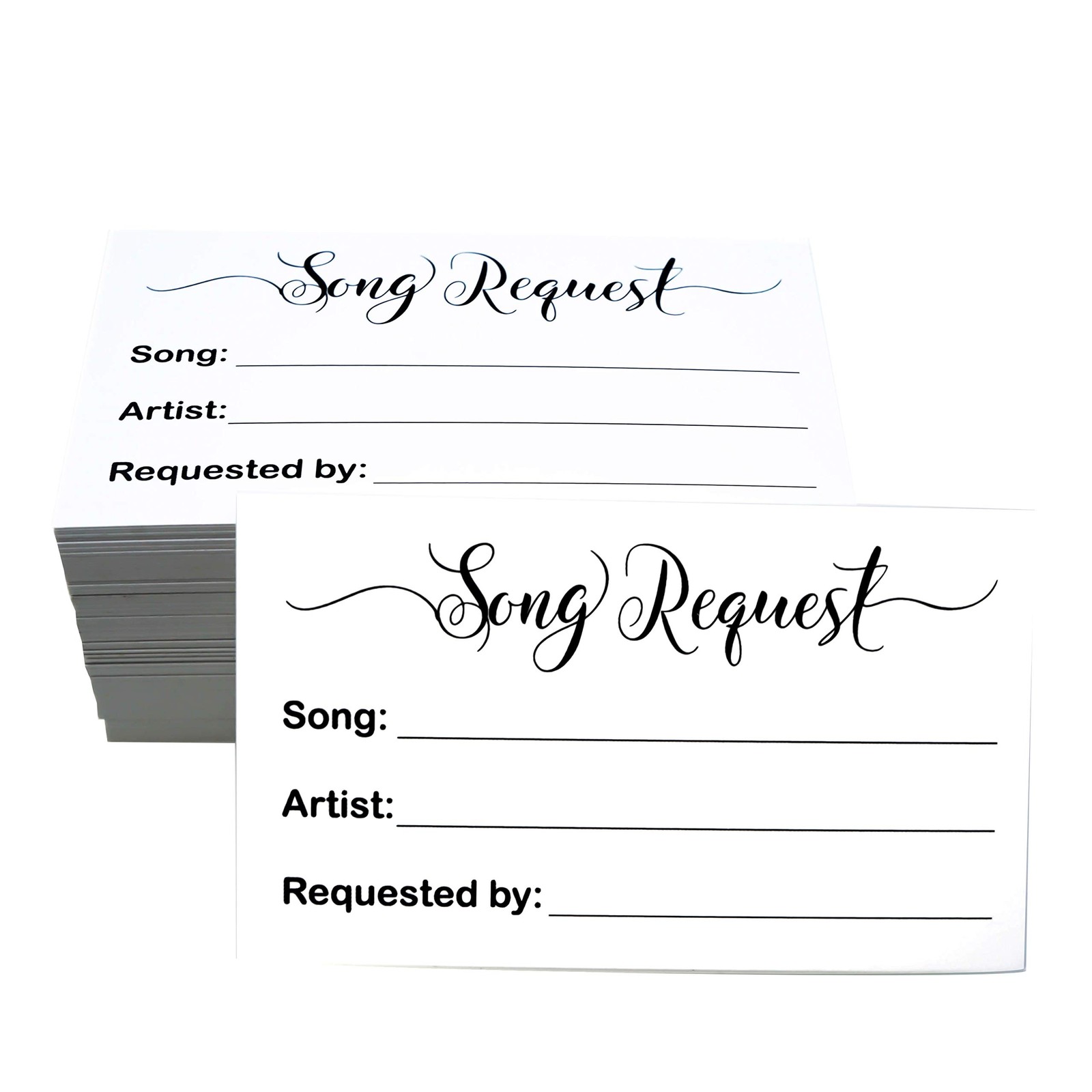 100 Song Request Cards Play Song at Wedding Reception Prom Dance Party Band D…