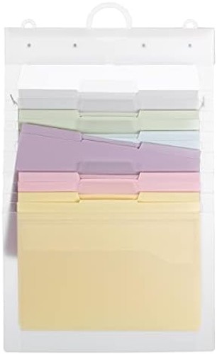 SMEAD Cascading Wall Organizer Gen 2, 6 Pockets, Letter Size, Pastel (92064)