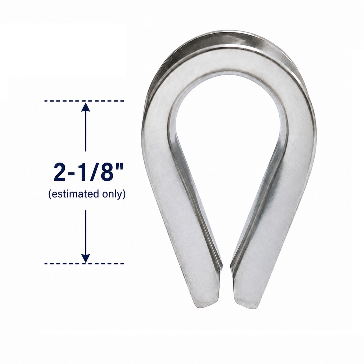 4PC 1/4″ Marine Heavy Duty Wire Rope Thimble 316 Stainless Steel Cable Protector