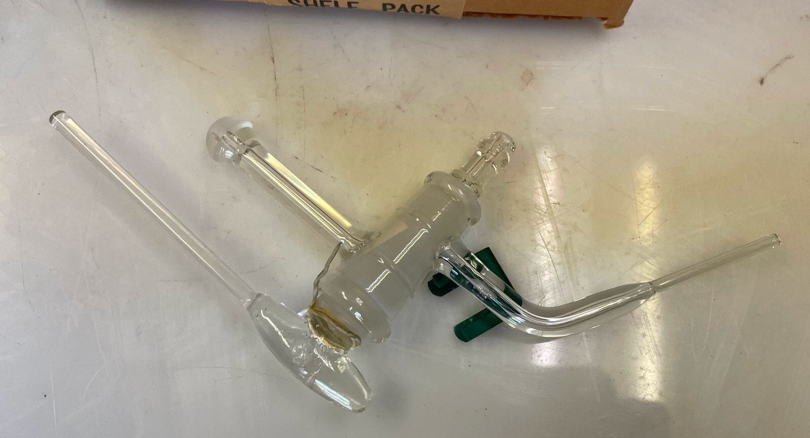 Stopcock, Kimble, 41036-A, Stopcock, 2mm Bore, 3-way, Listed as PREGL (Buret)