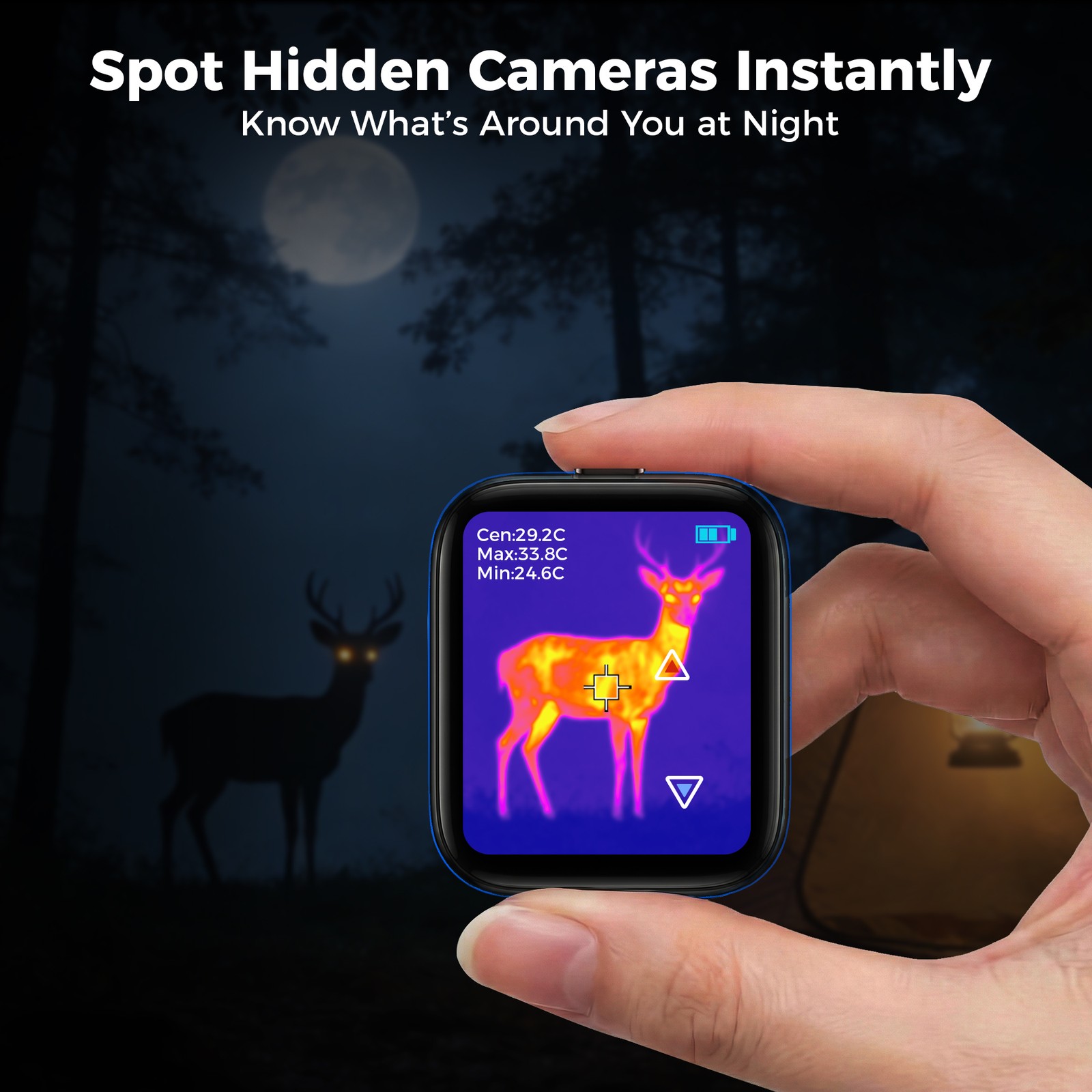 ANXTECH Small Blue Infrared Thermal Imaging Camera Mini Thermal Imager Camera