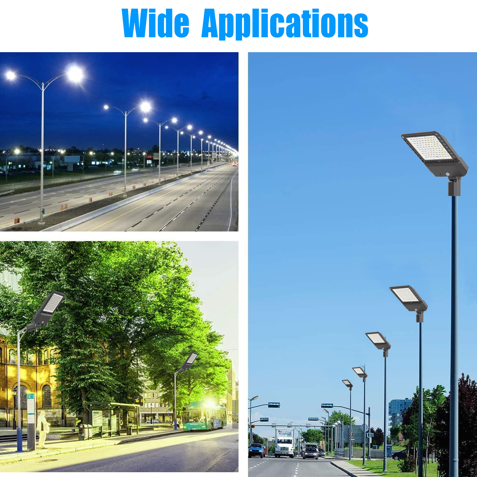 Ultra Bright 200W LED Street Lights Waterproof for Parking Lot Yard Garden Patio