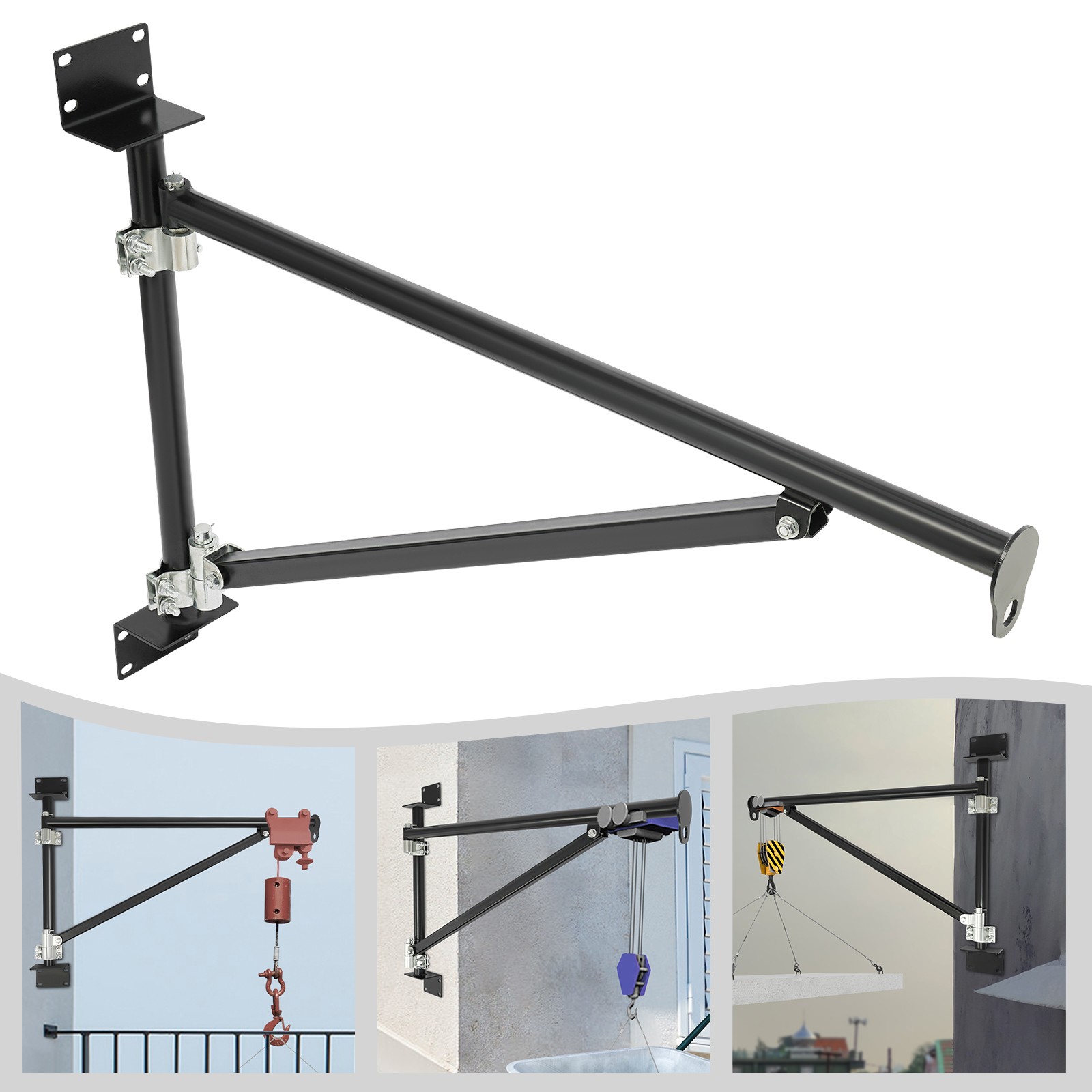 Wall Mount Crane Bracket, Alloy Steel Hoist Bracket, Crane Swing Arm with Pole